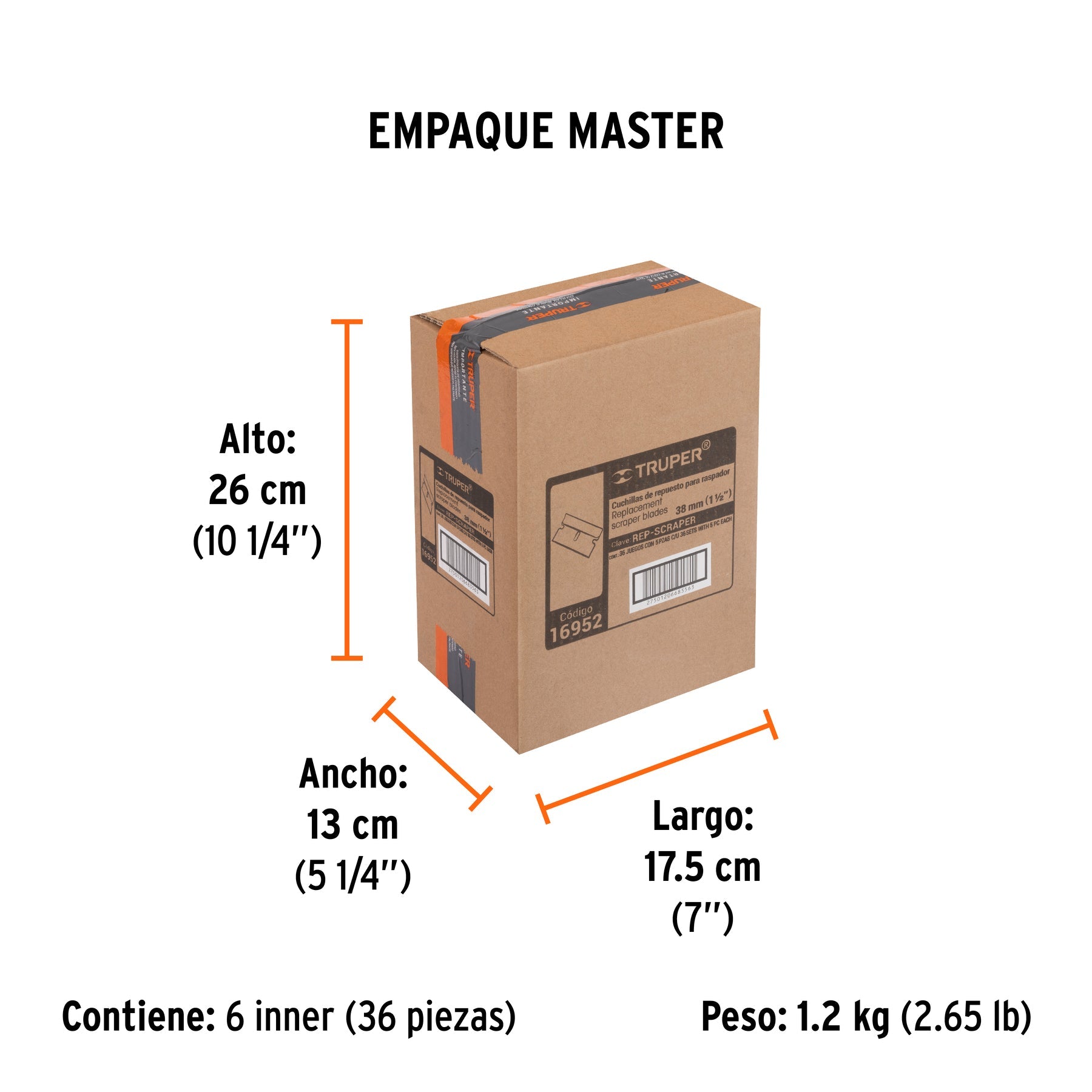 Blíster con 5 cuchillas de repuesto para RASP-3,2,1 y NC-10 - Empaque