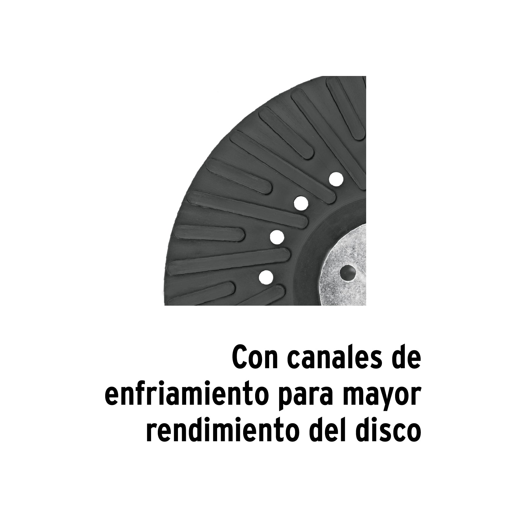 Respaldo para discos de lija 4-1/2", eje 5/8, TRUPER