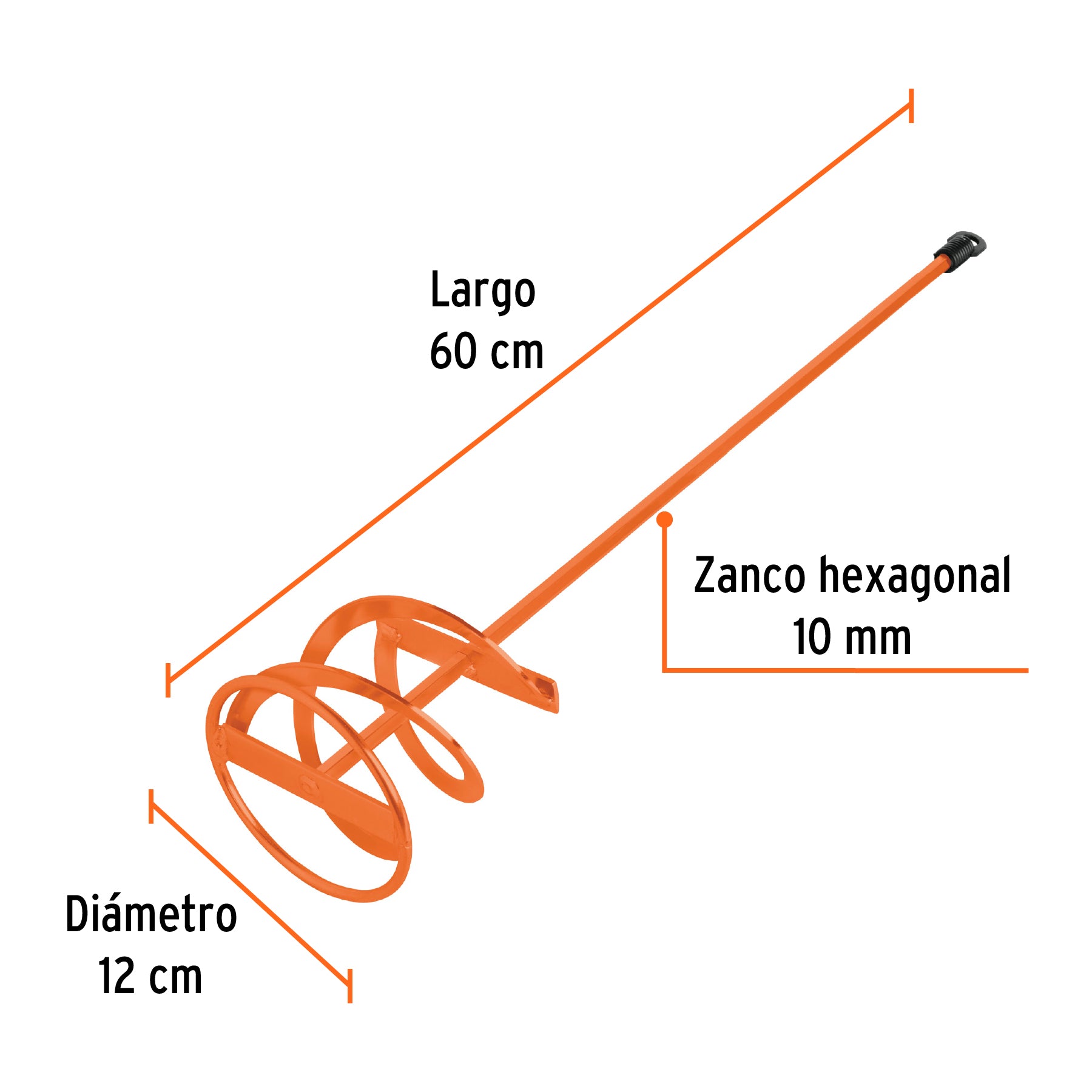 Revolvedor de pintura, 120mm de diámetro, TRUPER