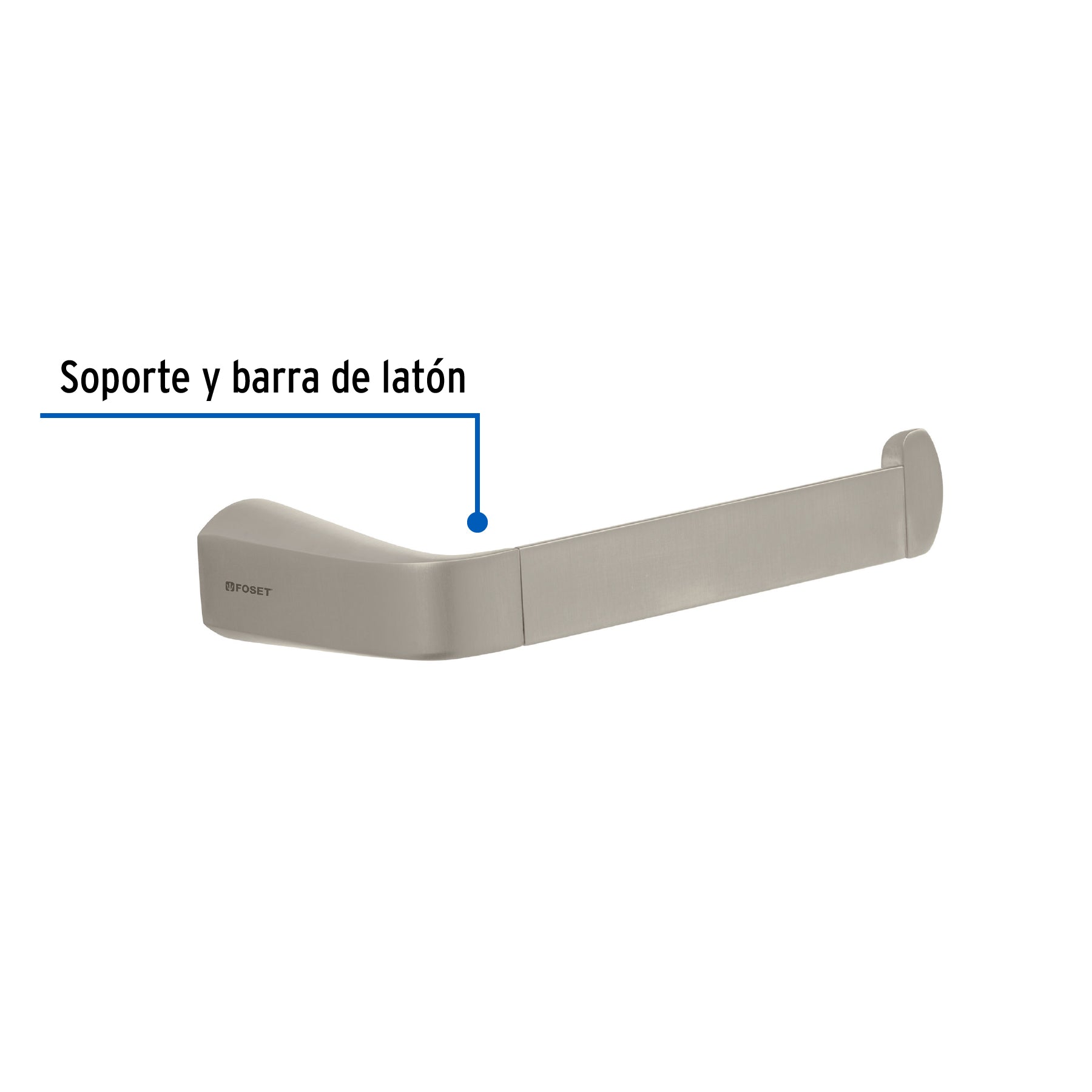 Portarrollo de latón acabado satín, FOSET RIVIERA