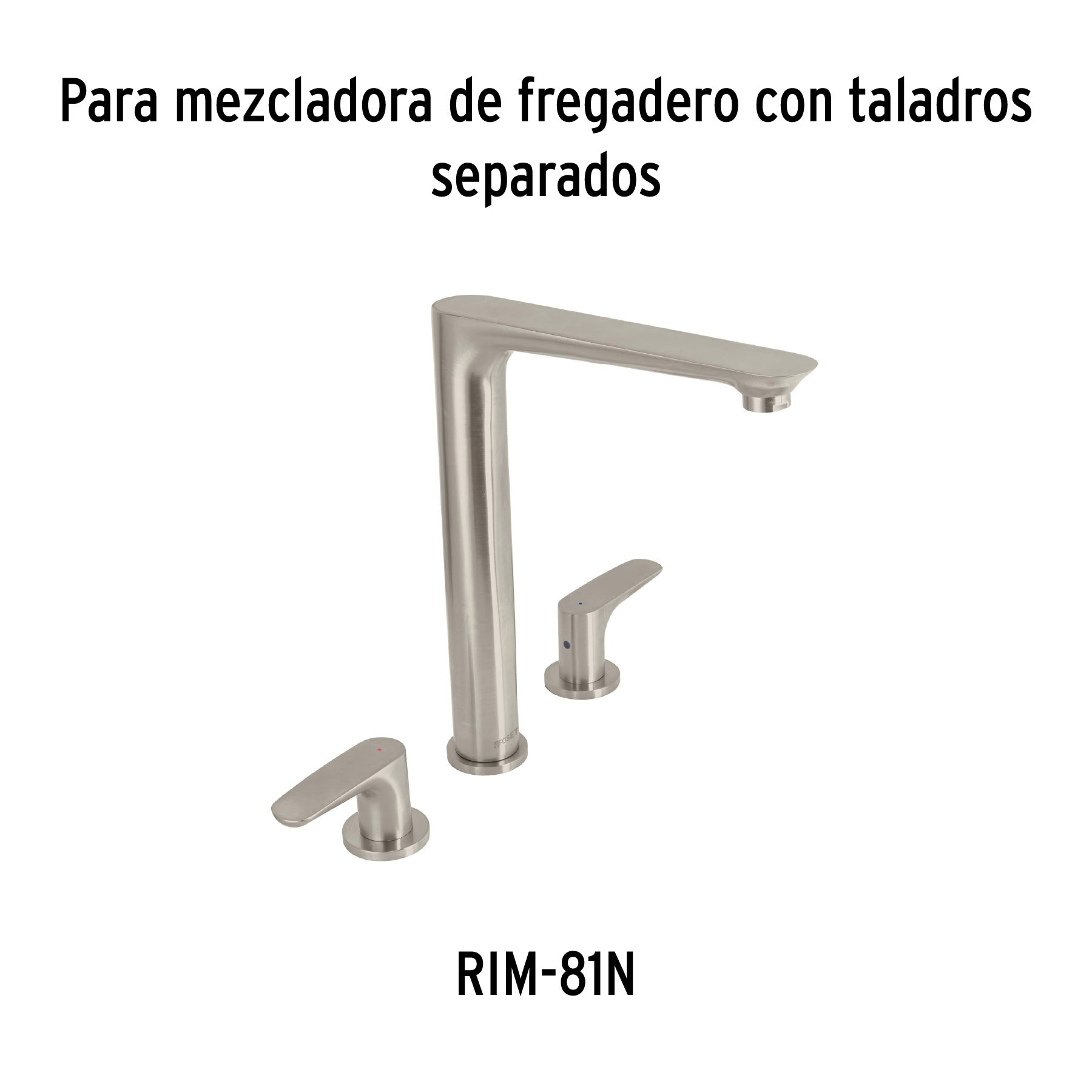Juego manerales palanca para mezcladora, satín, RIVIERA