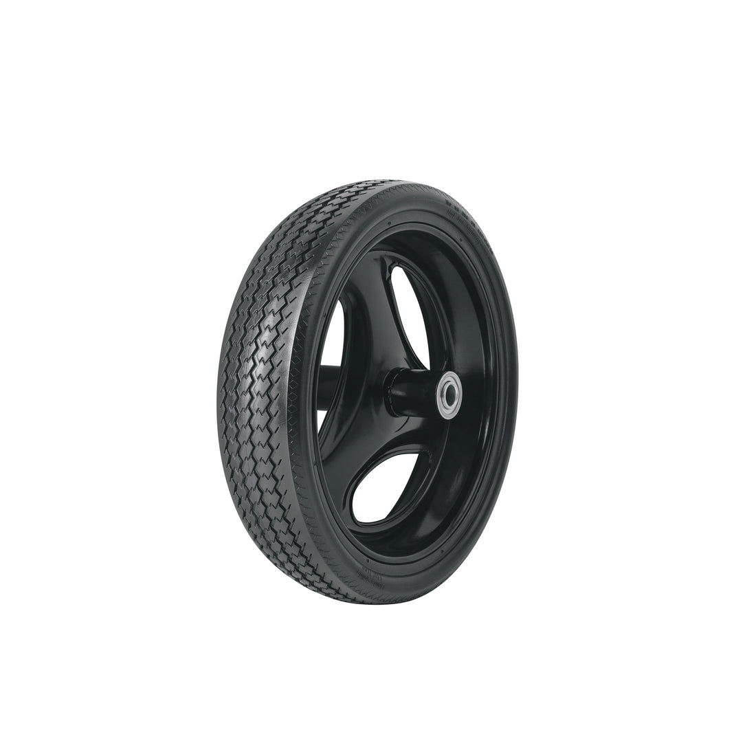 Llanta completa imponchable 13-1/2", incluye eje y baleros