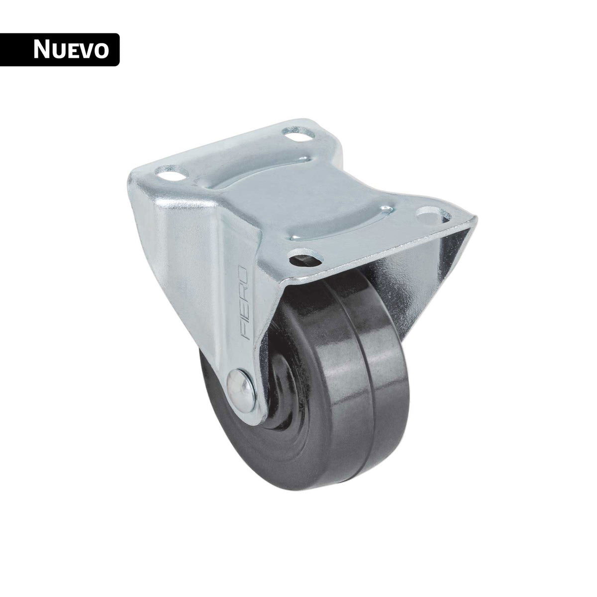 Rodaja uso múltiple 2", hule, placa fija, buje, FIERO