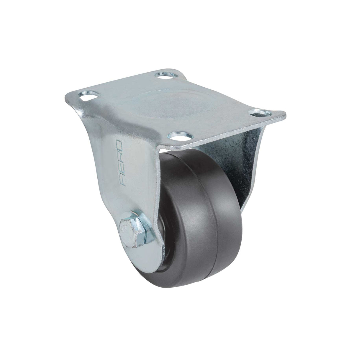 Rodaja uso múltiple 2-1/2", hule, placa fija, buje, FIERO