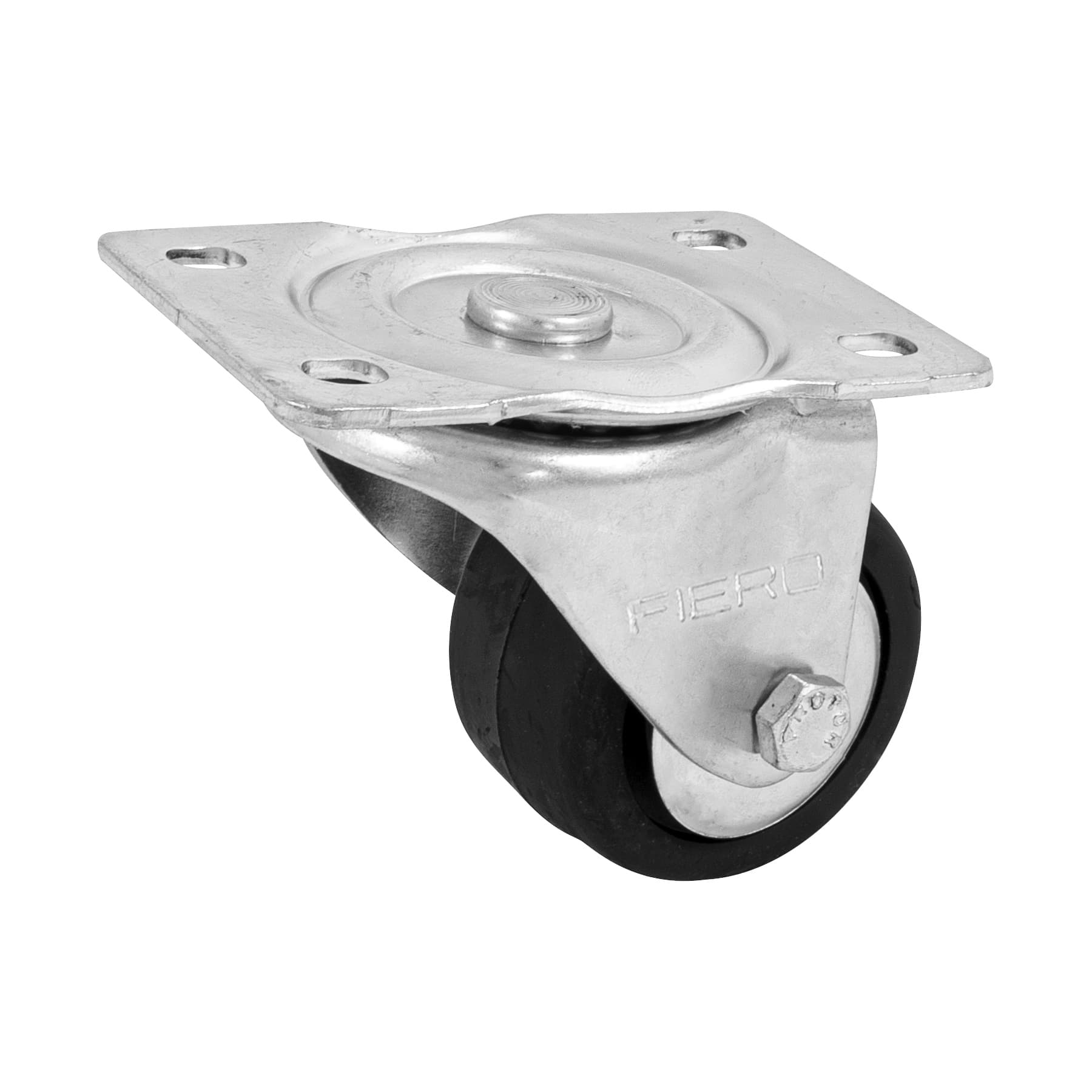 Rodaja hule 2-1/2", placa giratoria c/balero, carga 50kg