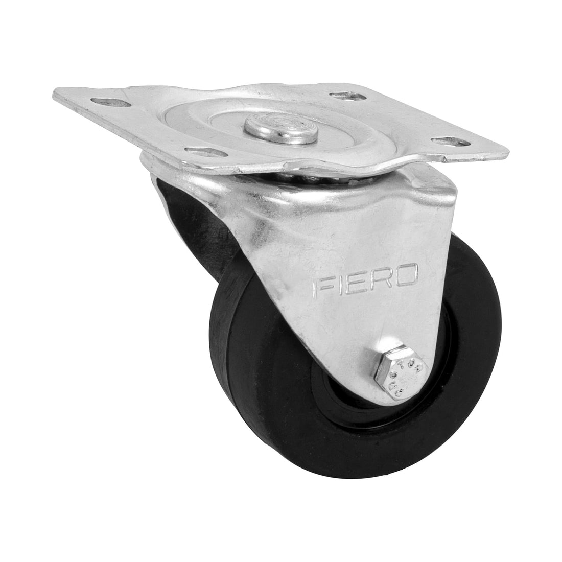 Rodaja hule 3", placa giratoria c/buje, carga 60kg, FIERO