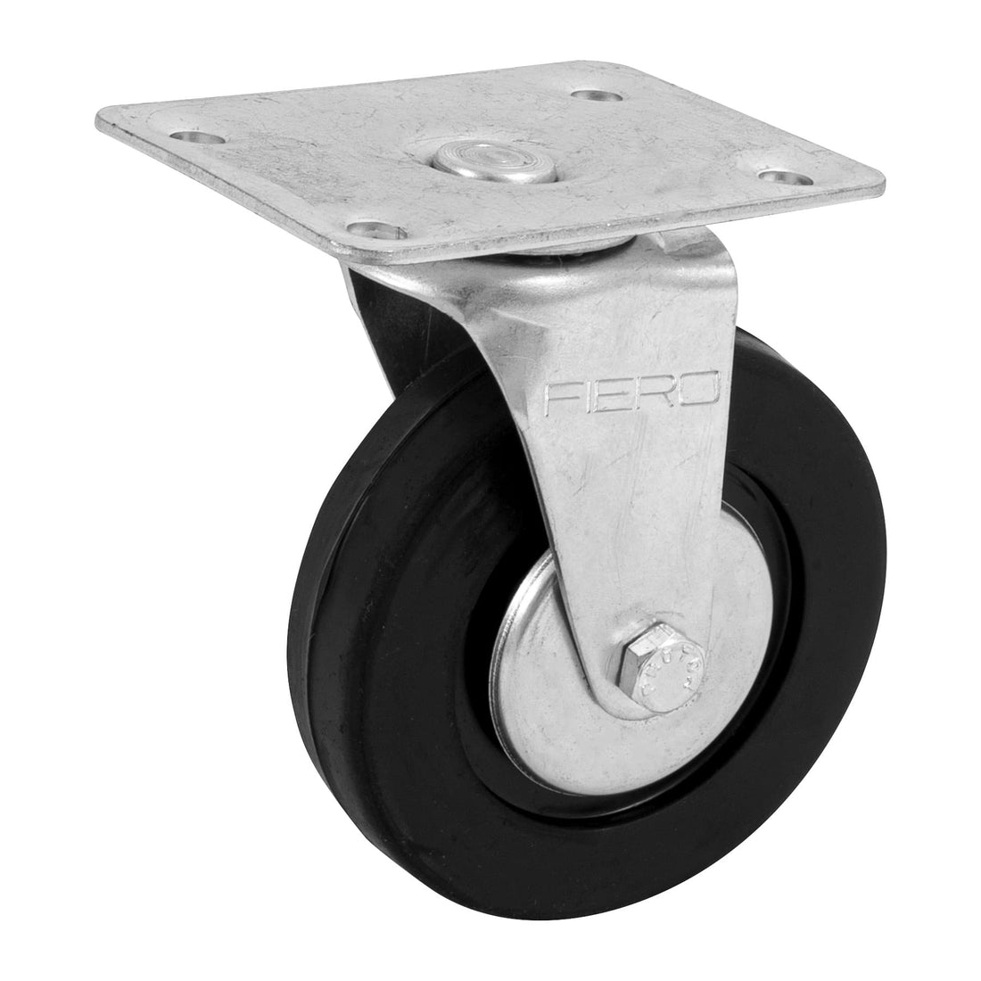 Rodaja hule 4", placa giratoria c/balero, carga 50kg, FIERO