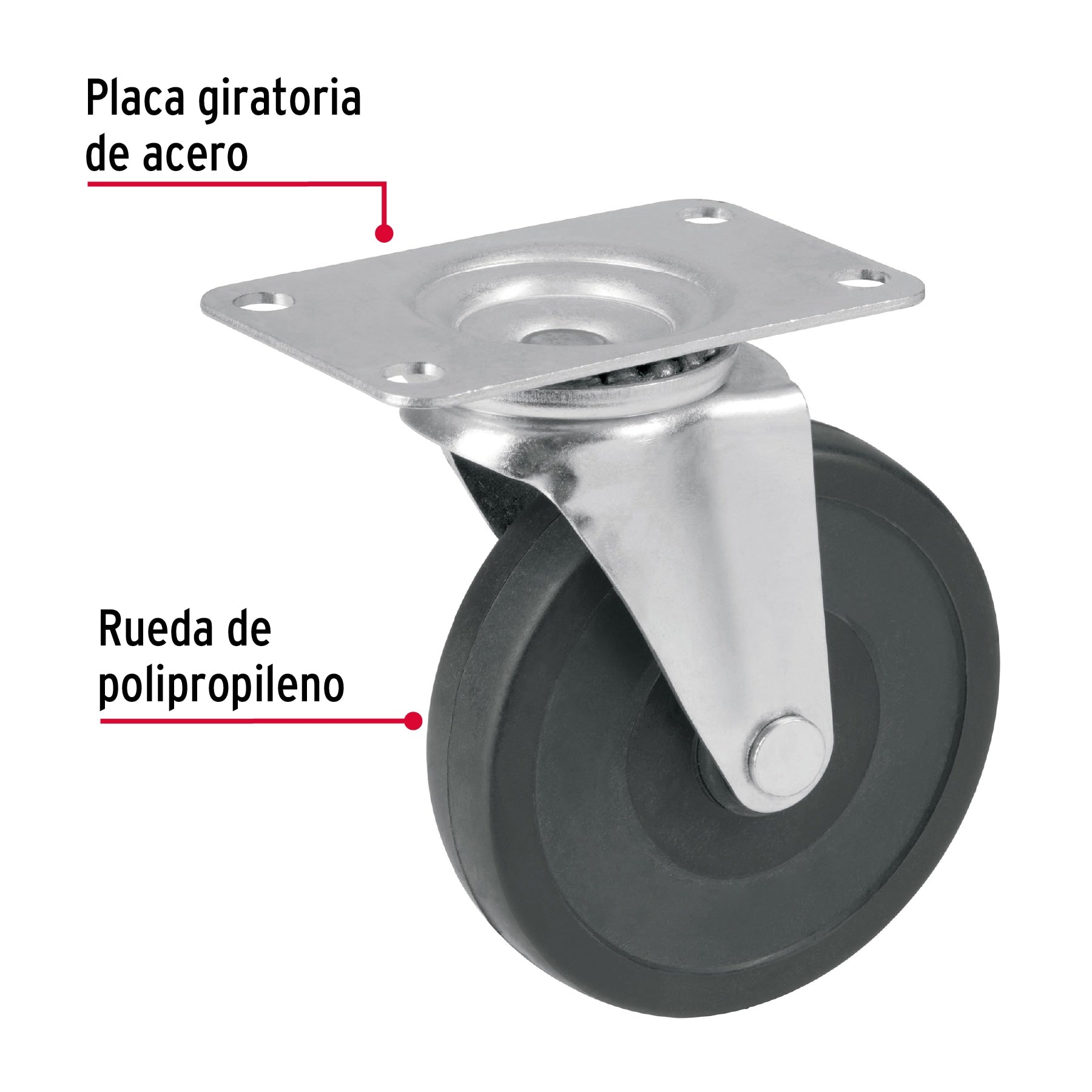 Rodaja de repuesto 4" para DIA-385P, placa giratoria, FIERO