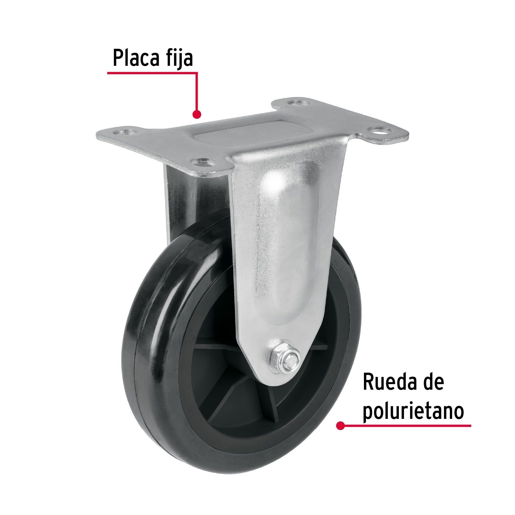 Rodaja de repuesto 5" para DIA-300P, placa fija, FIERO
