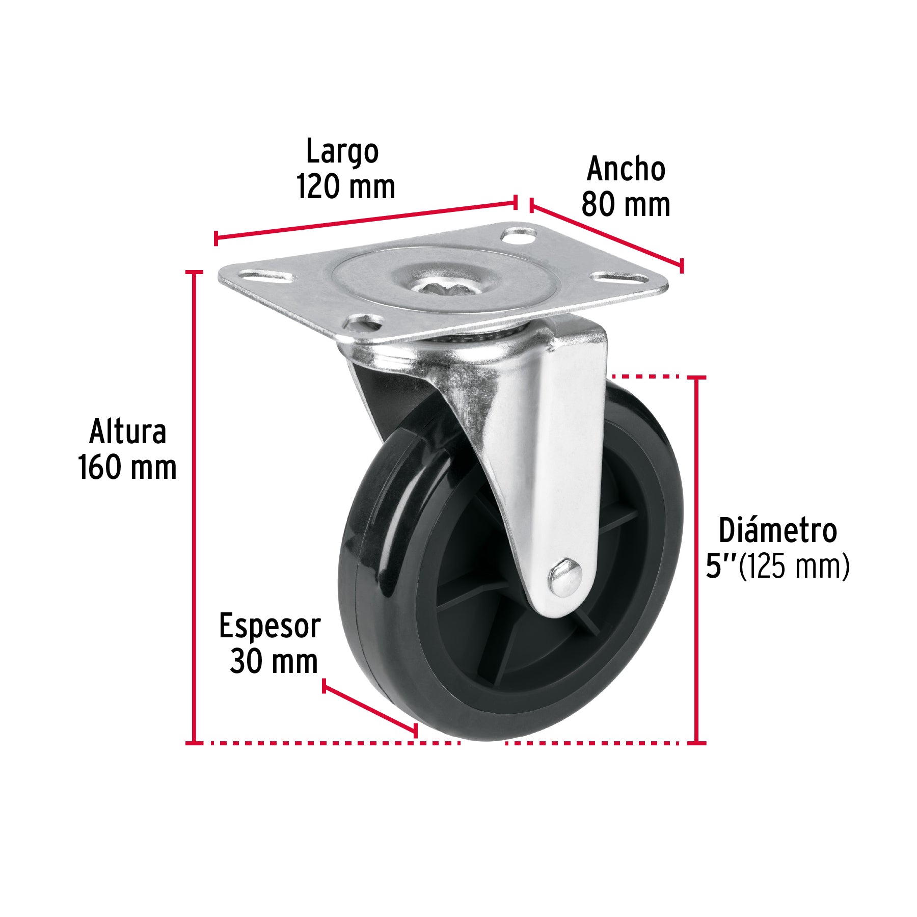 Rodaja de repuesto 5" para DIA-300P, placa giratoria, FIERO