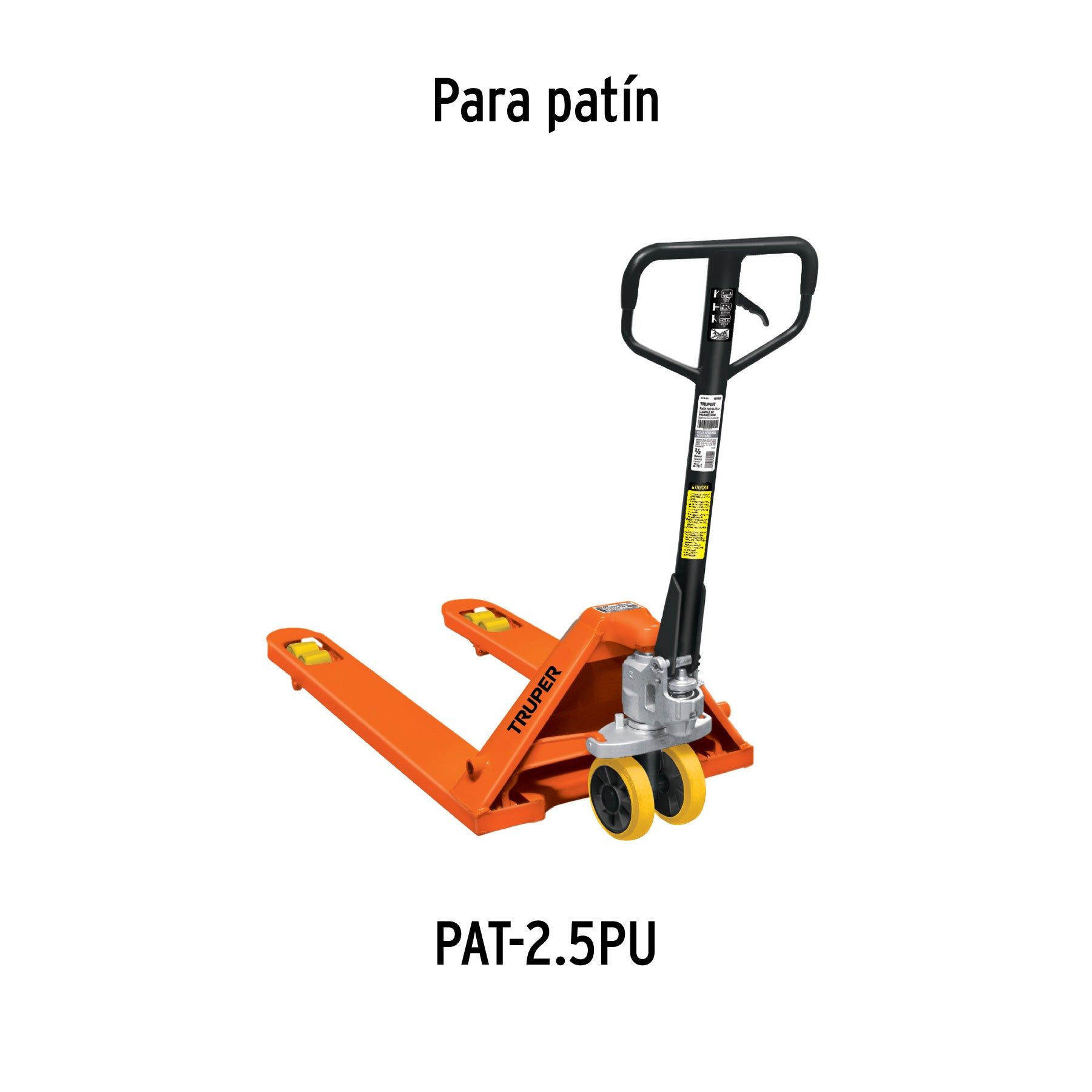 2 Rodillos para patín traspaleta de 2.5 ton PAT-2.5PU