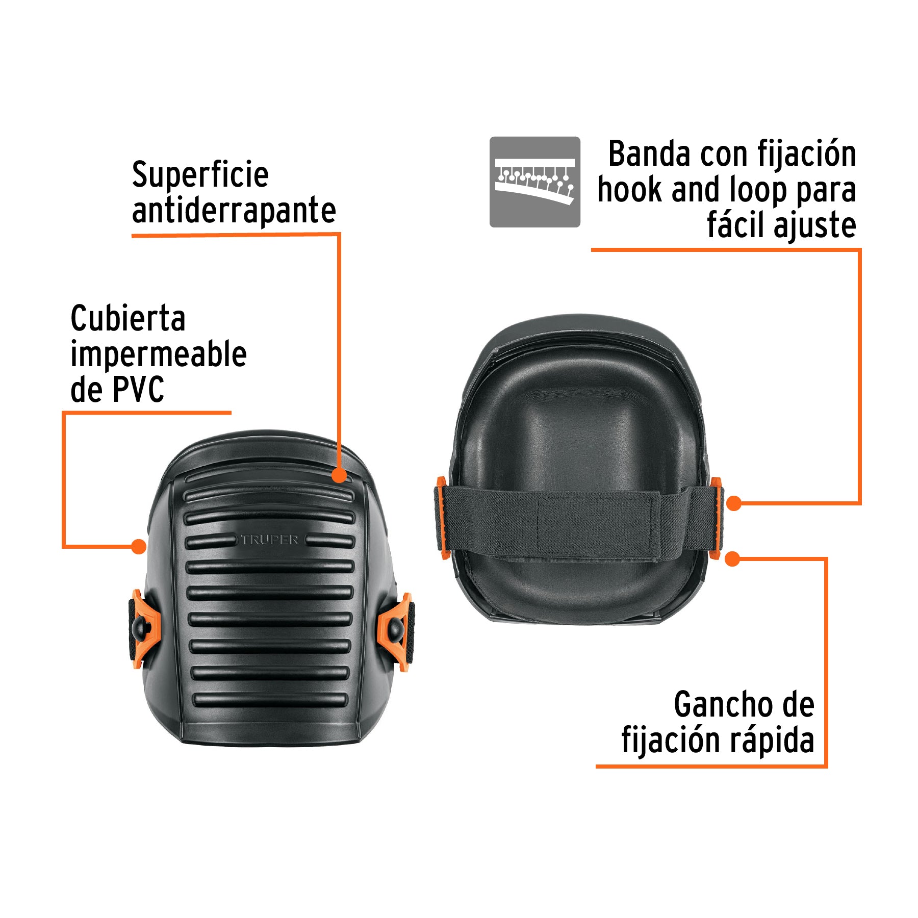 Rodilleras impermeables, para trabajos húmedos, TRUPER