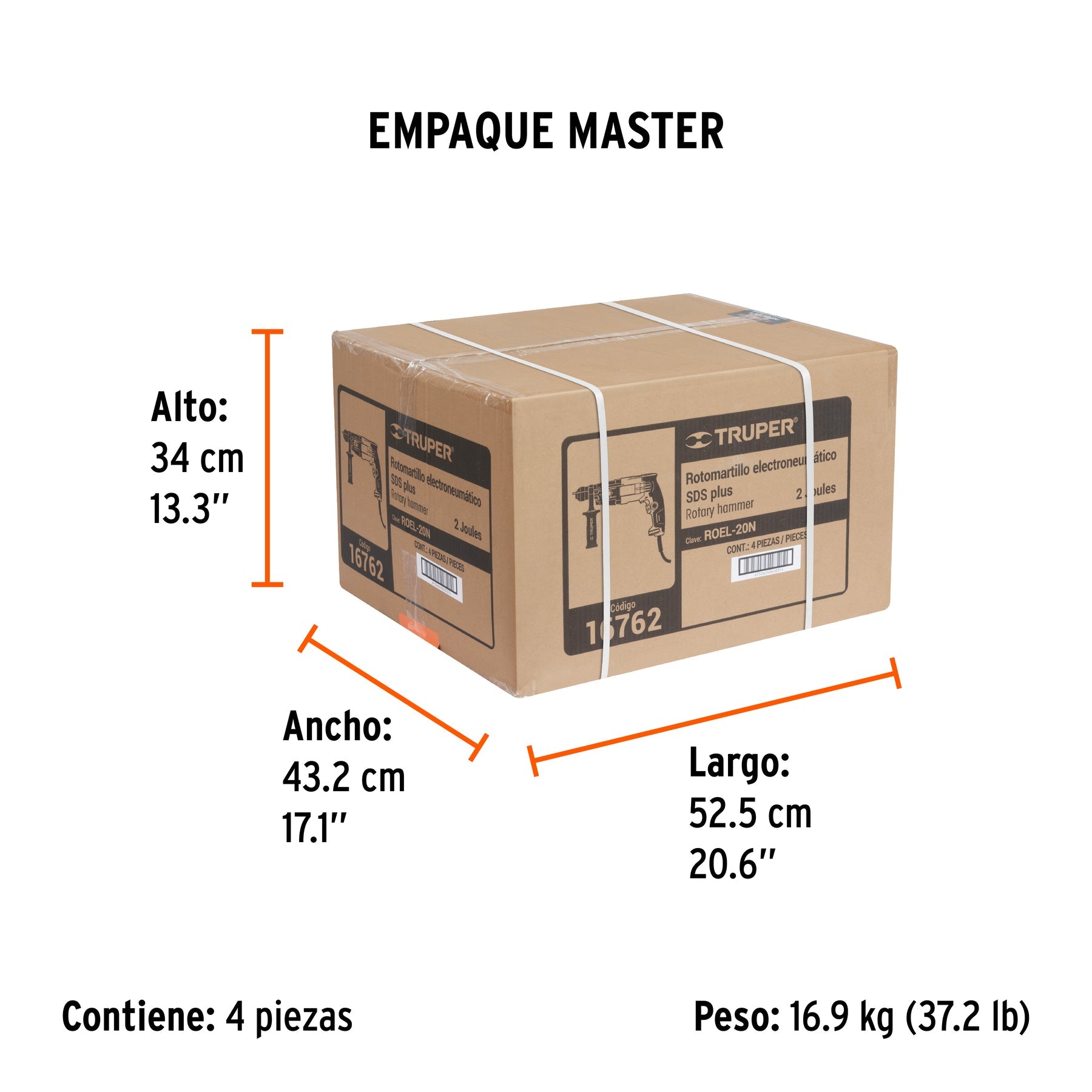 Rotomartillo SDS Plus/destornillador 2 J, 650W, INDUSTRIAL - Empaque