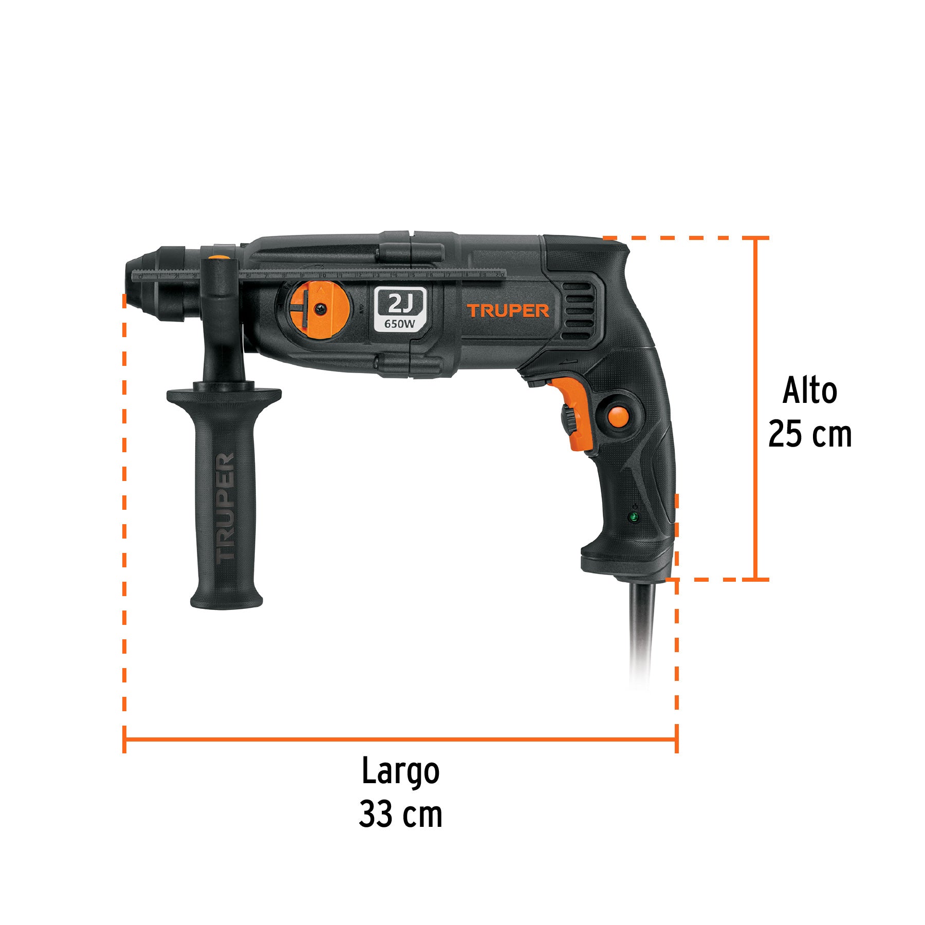 Rotomartillo SDS Plus/destornillador 2 J, 650W, INDUSTRIAL