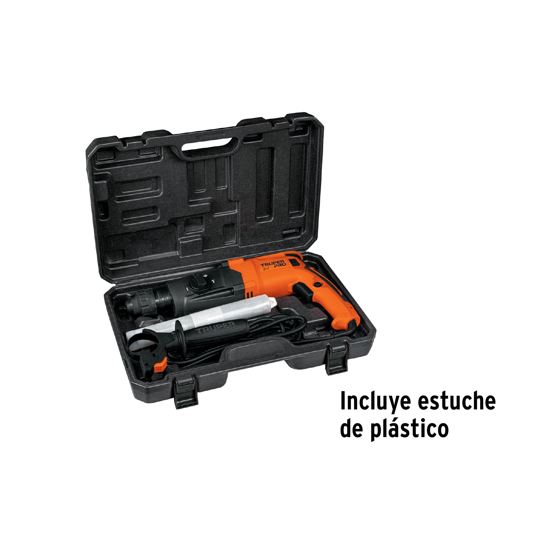 Rotomartillo SDS Plus/destornillador 3.2 J, 800W, TRUPER PRO