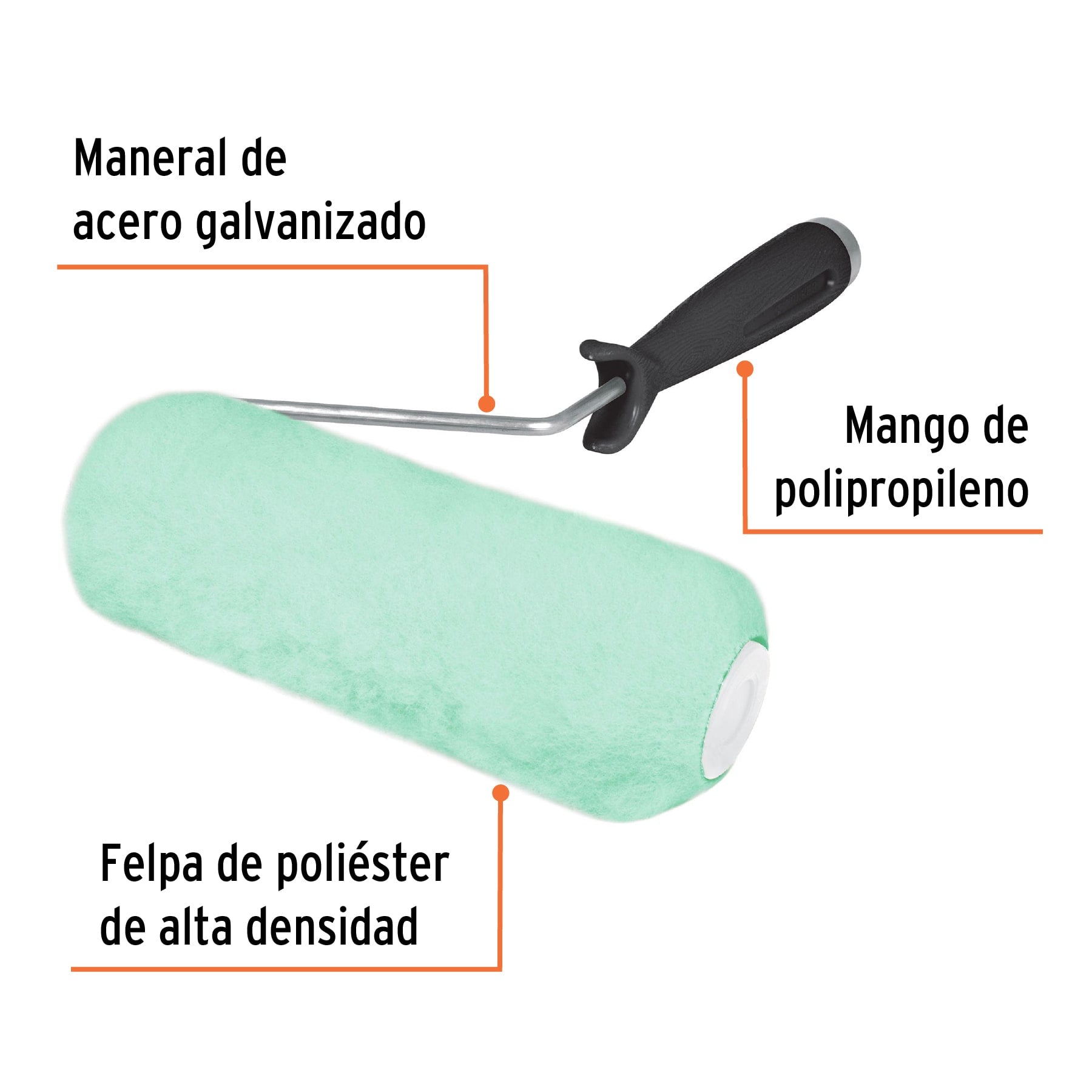 Rodillo para pintar 7 x 5/8" superficies poco rugosas
