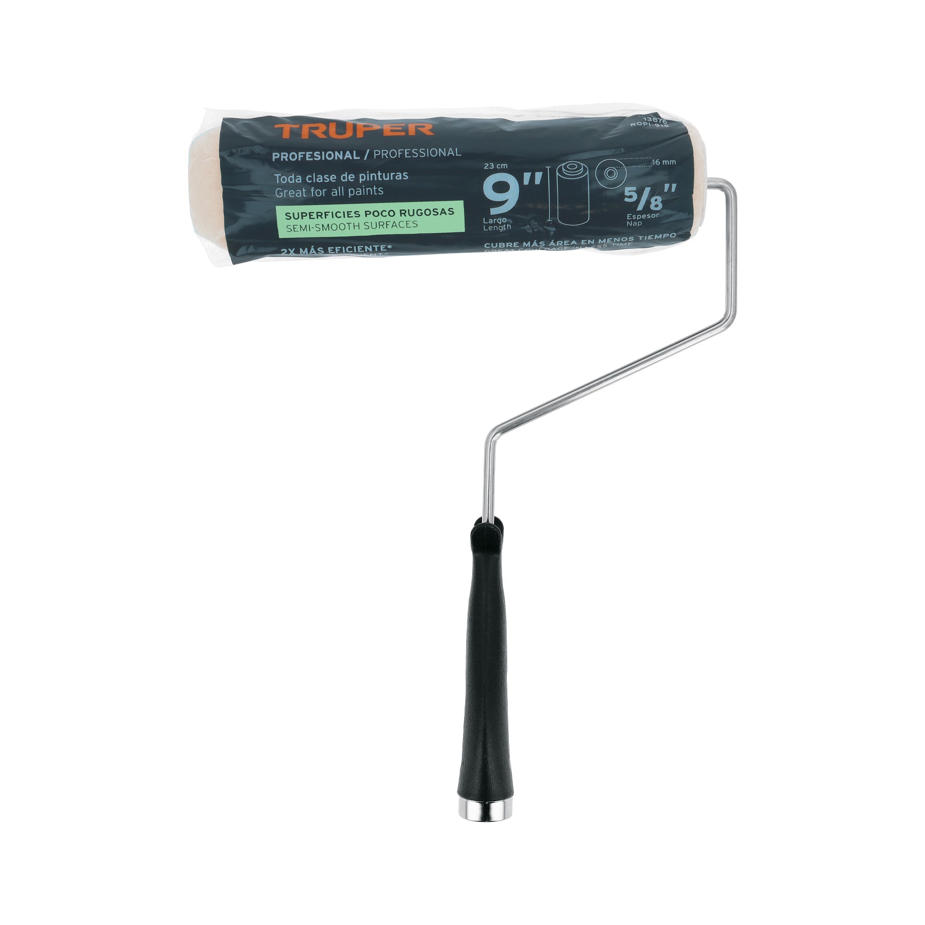 Rodillo para pintar 9 x 5/8" superficies poco rugosas