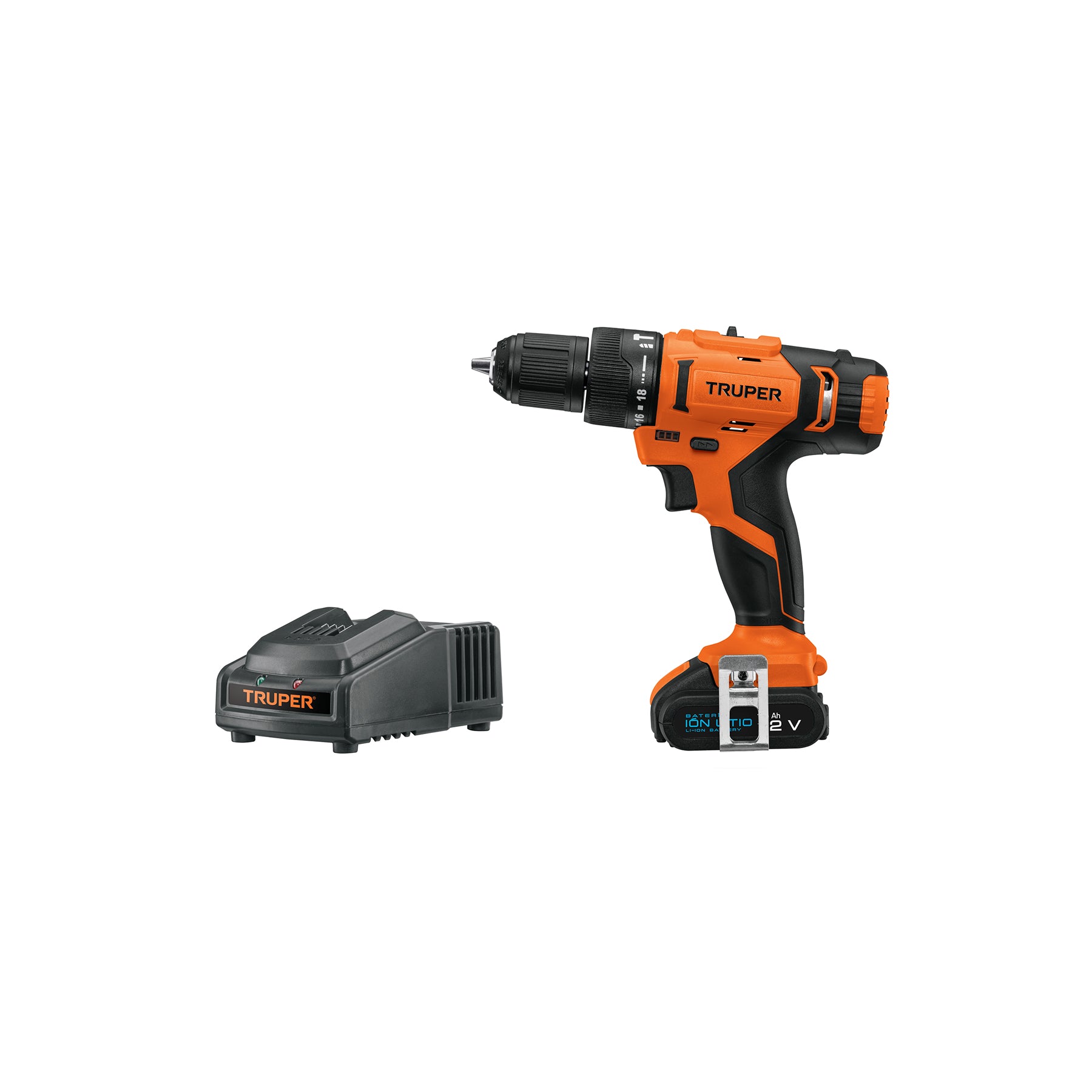 Rotomartillo/destornillador 3/8", 12V, 1 bat 2 Ah, PRO