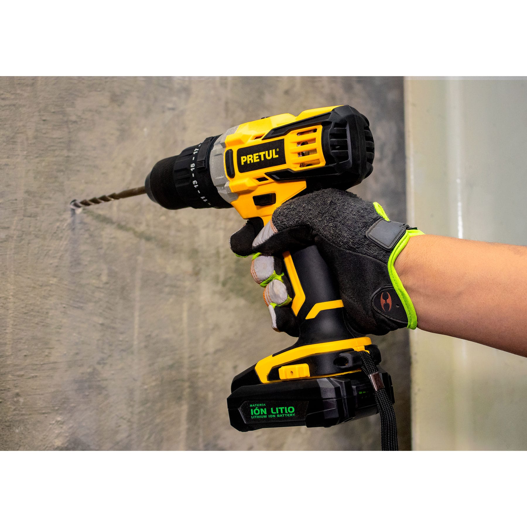 Rotomartillo 1/2", 20V, 1 batería 2Ah, PRETUL