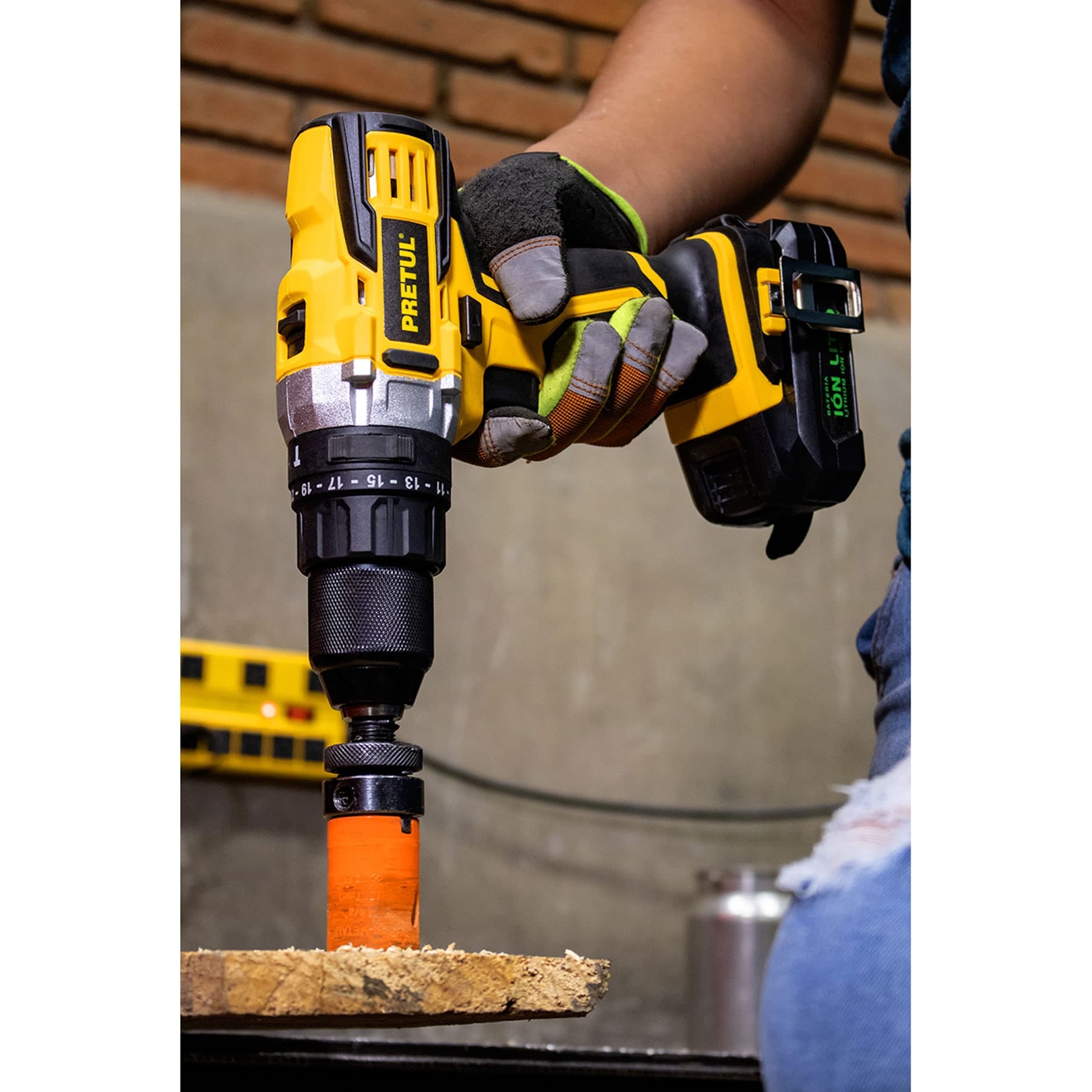 Rotomartillo 1/2", 20V, 1 batería 2Ah, PRETUL