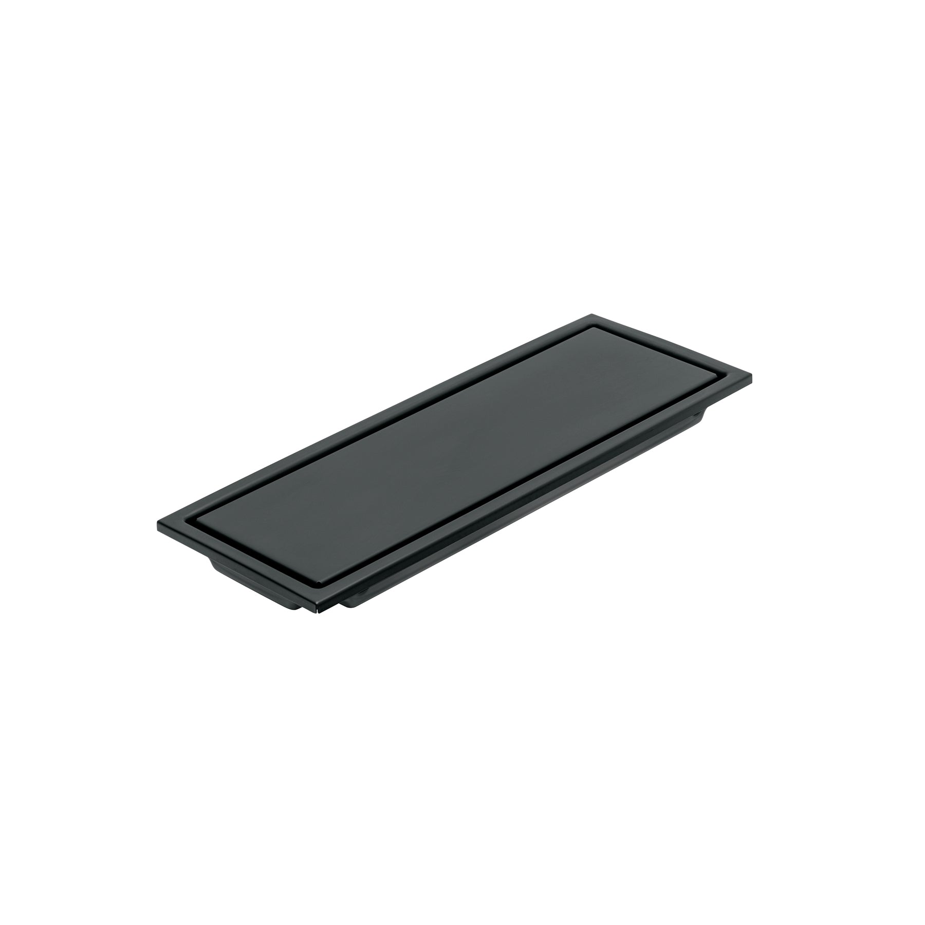 Resumidero rectangular 30x11cm reversible, negro, FOSET AQUA