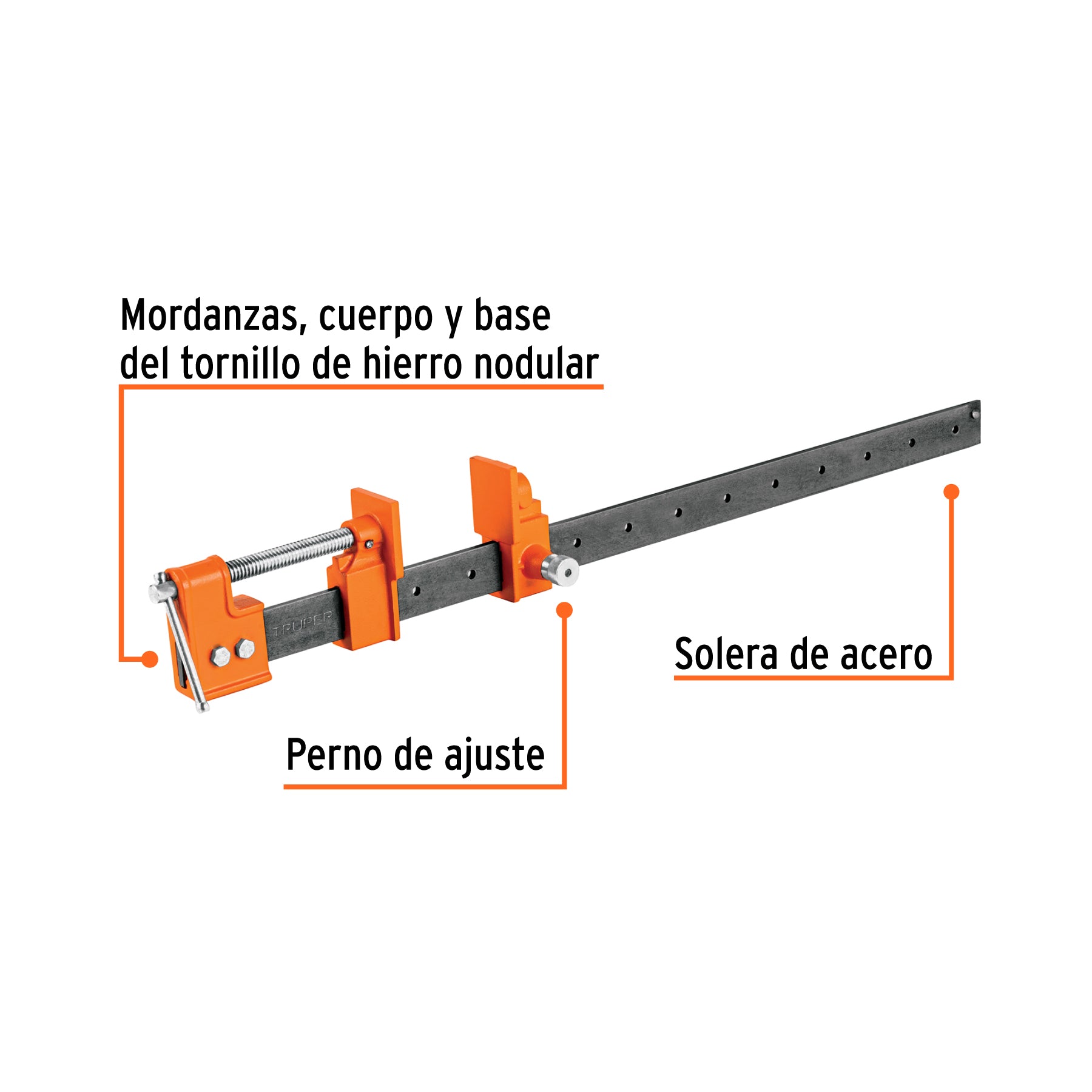 Sargento 24" de solera de acero, TRUPER
