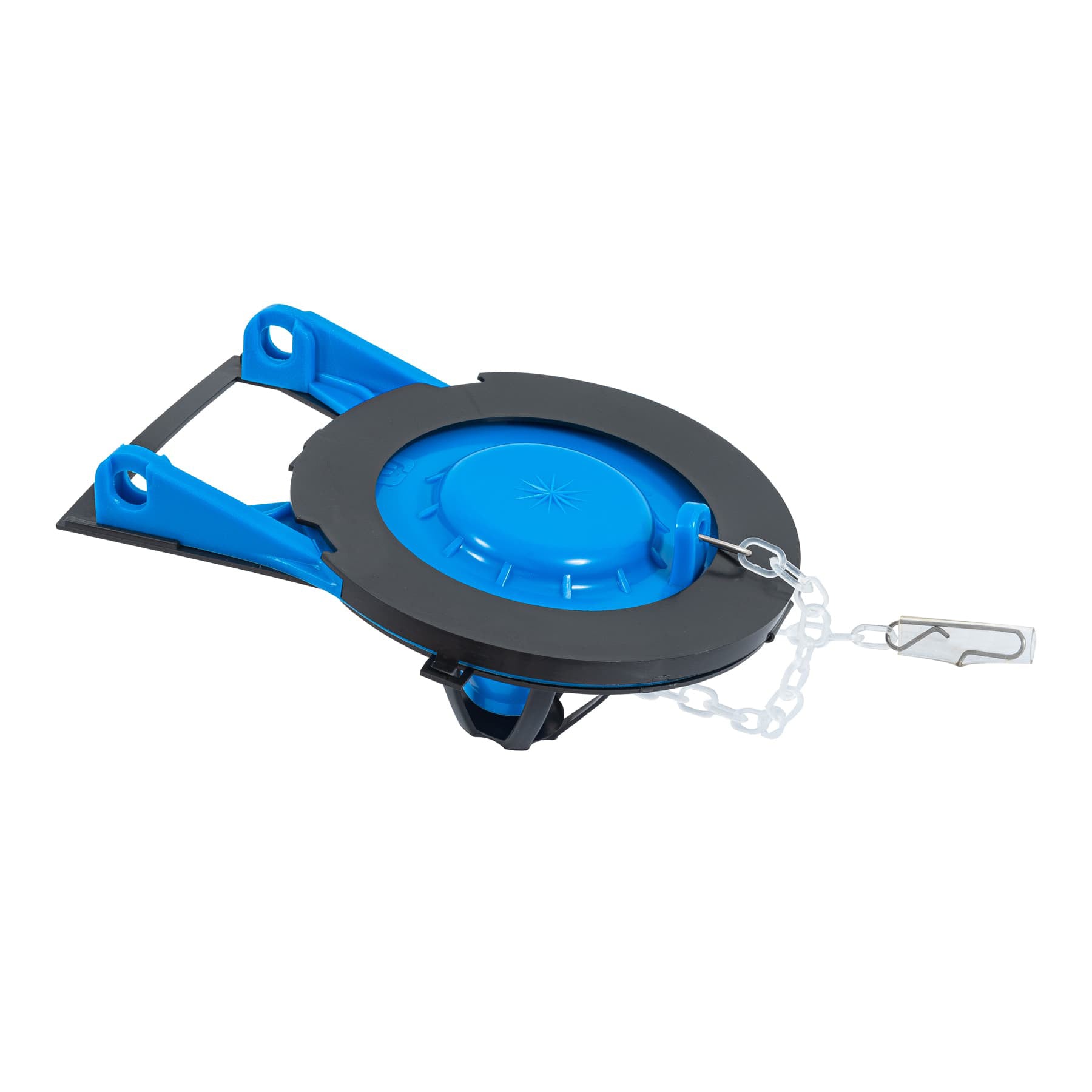 Sapo 3" para WC, PVC azul, cadena plástica, FOSET BASIC