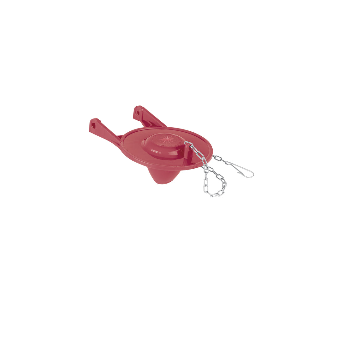 Sapo 3" para WC, silicona roja, cadena inoxidable, FOSET