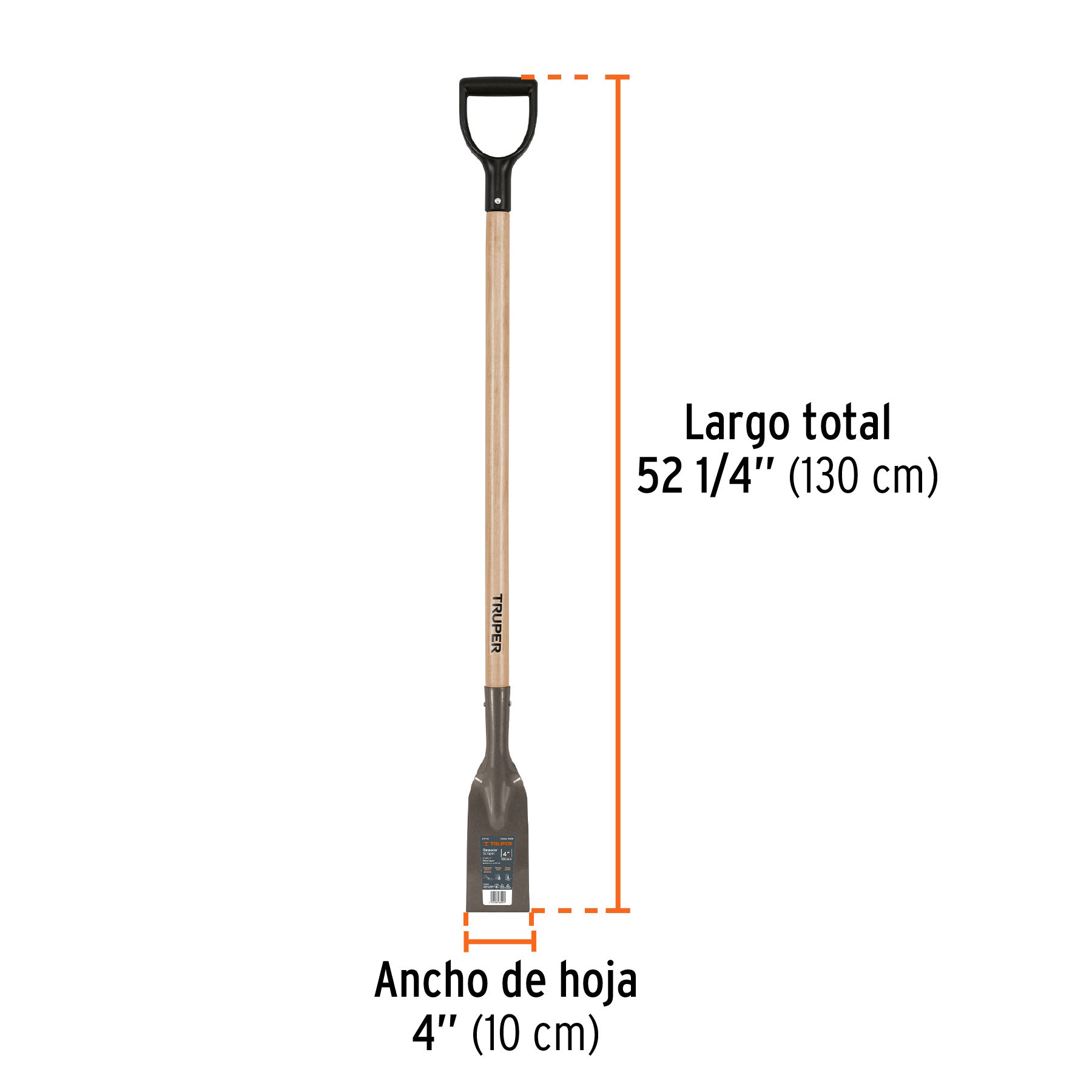 Raspador forjado de 4", puño "Y", mango de 42", TRUPER