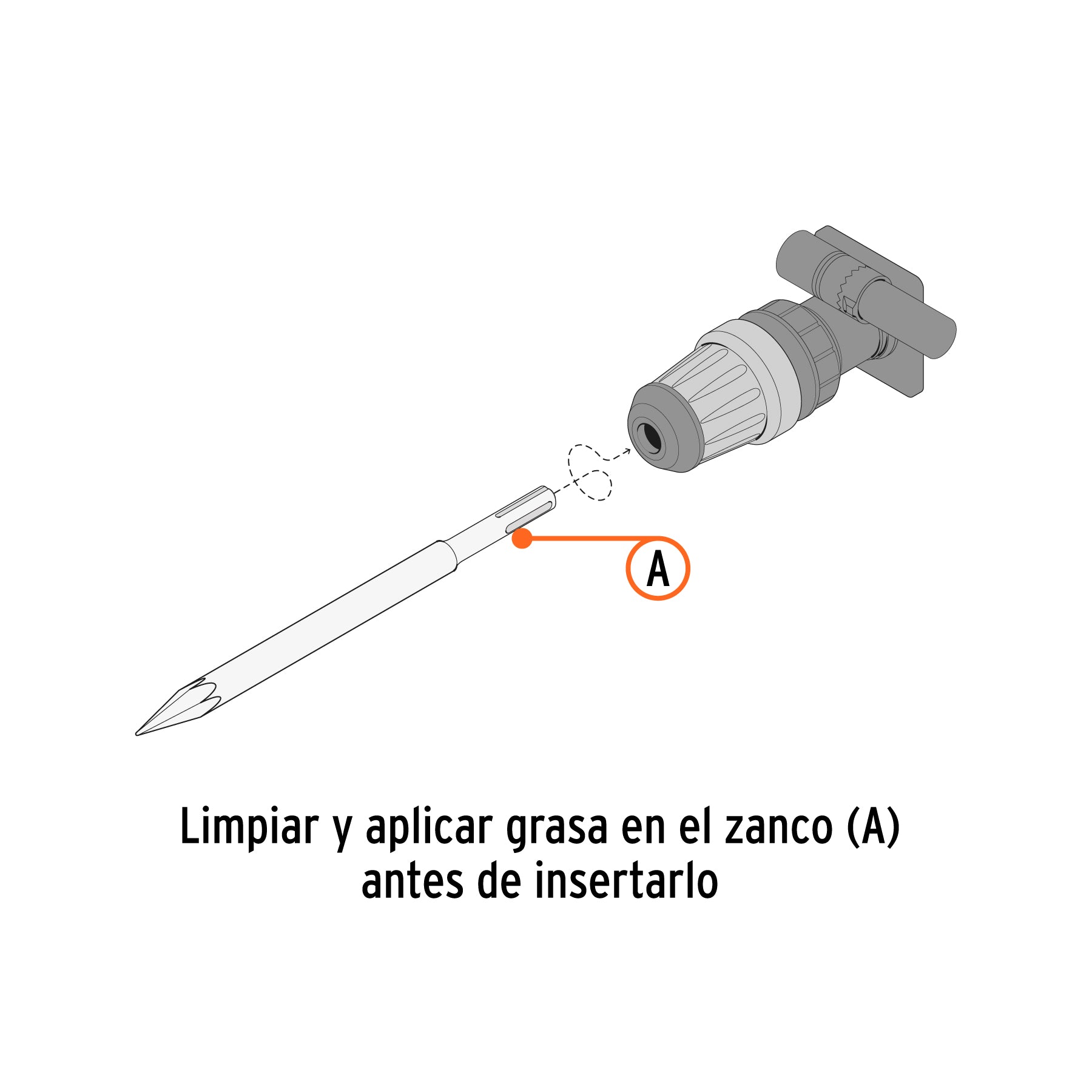 Cincel para azulejo SDS max 1-1/2" x 16", TRUPER
