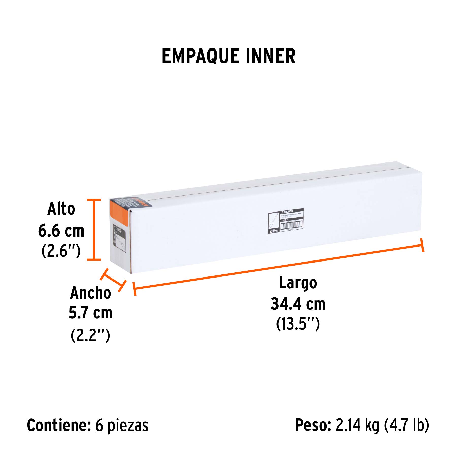Cincel para azulejo SDS Plus 1-1/2" x 10-1/2", TRUPER - Empaque
