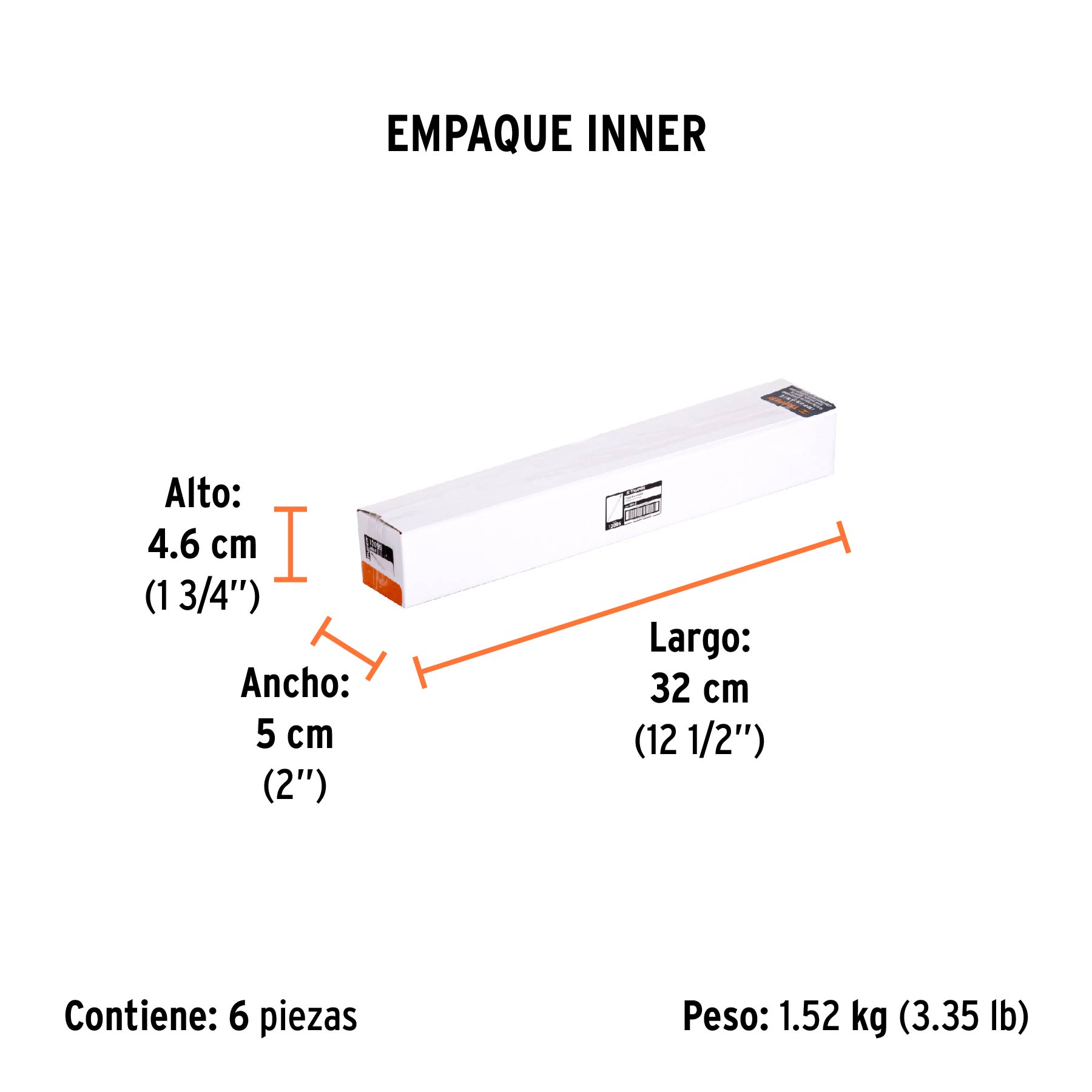 Cincel de punta SDS Plus de 10", TRUPER - Empaque