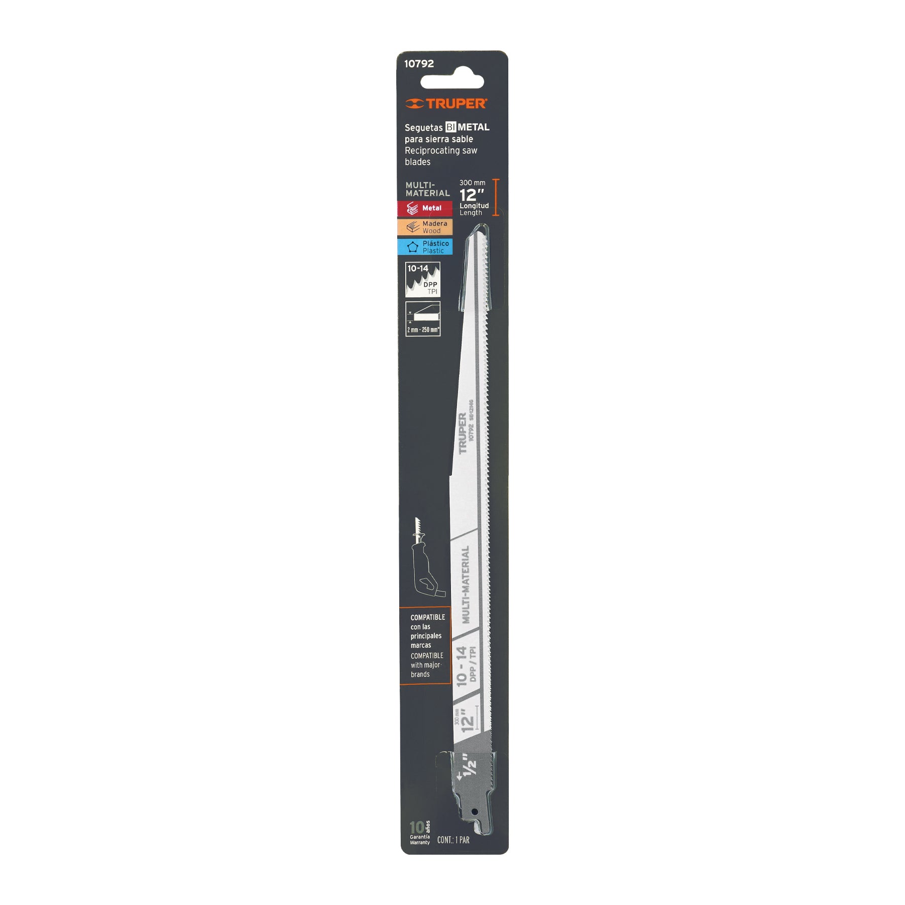 Blíster con 2 seguetas sierra sable 12" 10-14DPP uso general