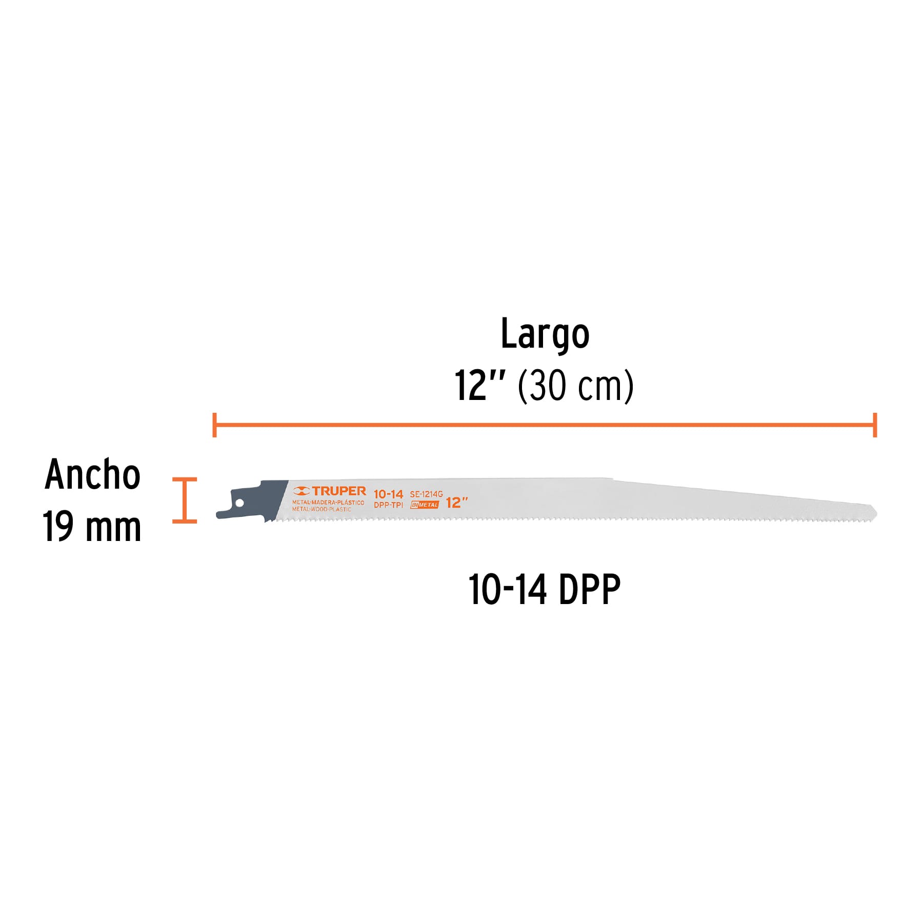 Blíster con 2 seguetas sierra sable 12" 10-14DPP uso general