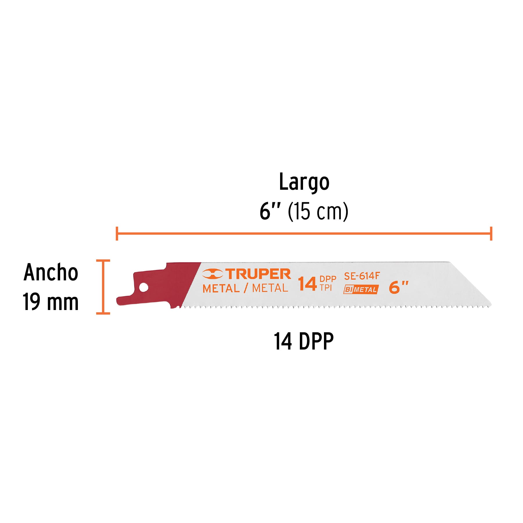 Blíster con 2 seguetas sierra sable 6" 14 DPP para metal
