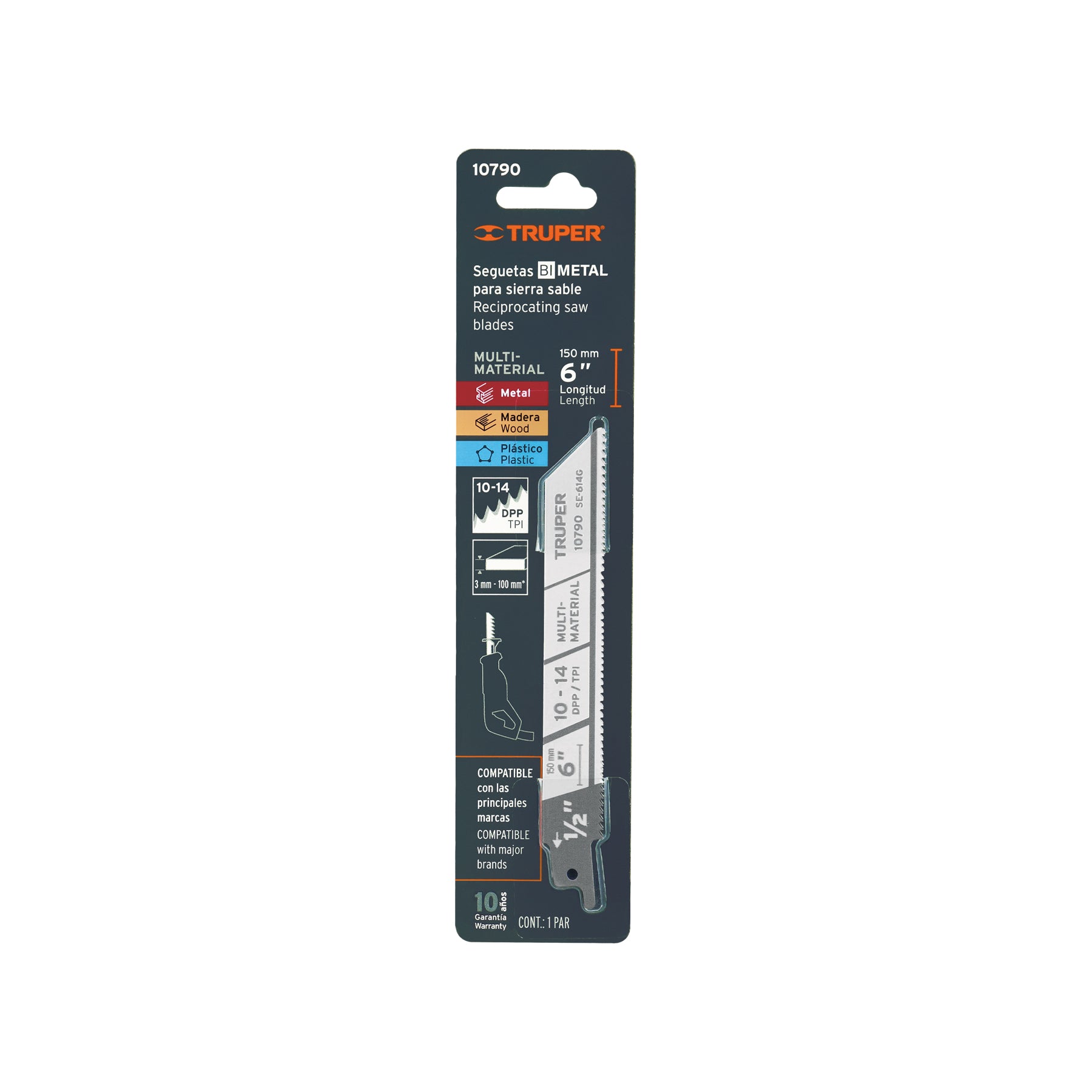 Blíster con 2 seguetas sierra sable 6" 10-14 DPP uso general