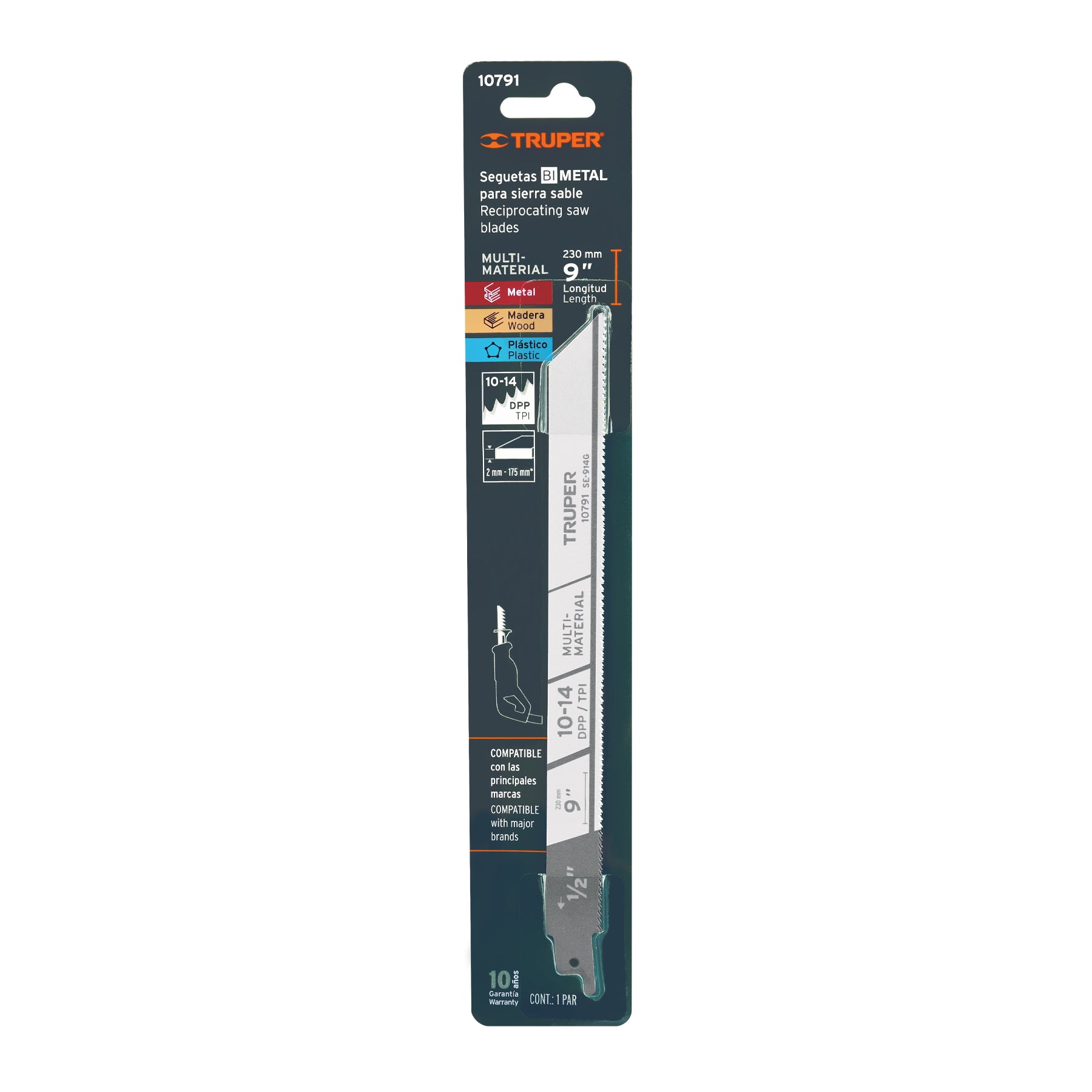 Blíster con 2 seguetas sierra sable 9" 10-14 DPP uso general