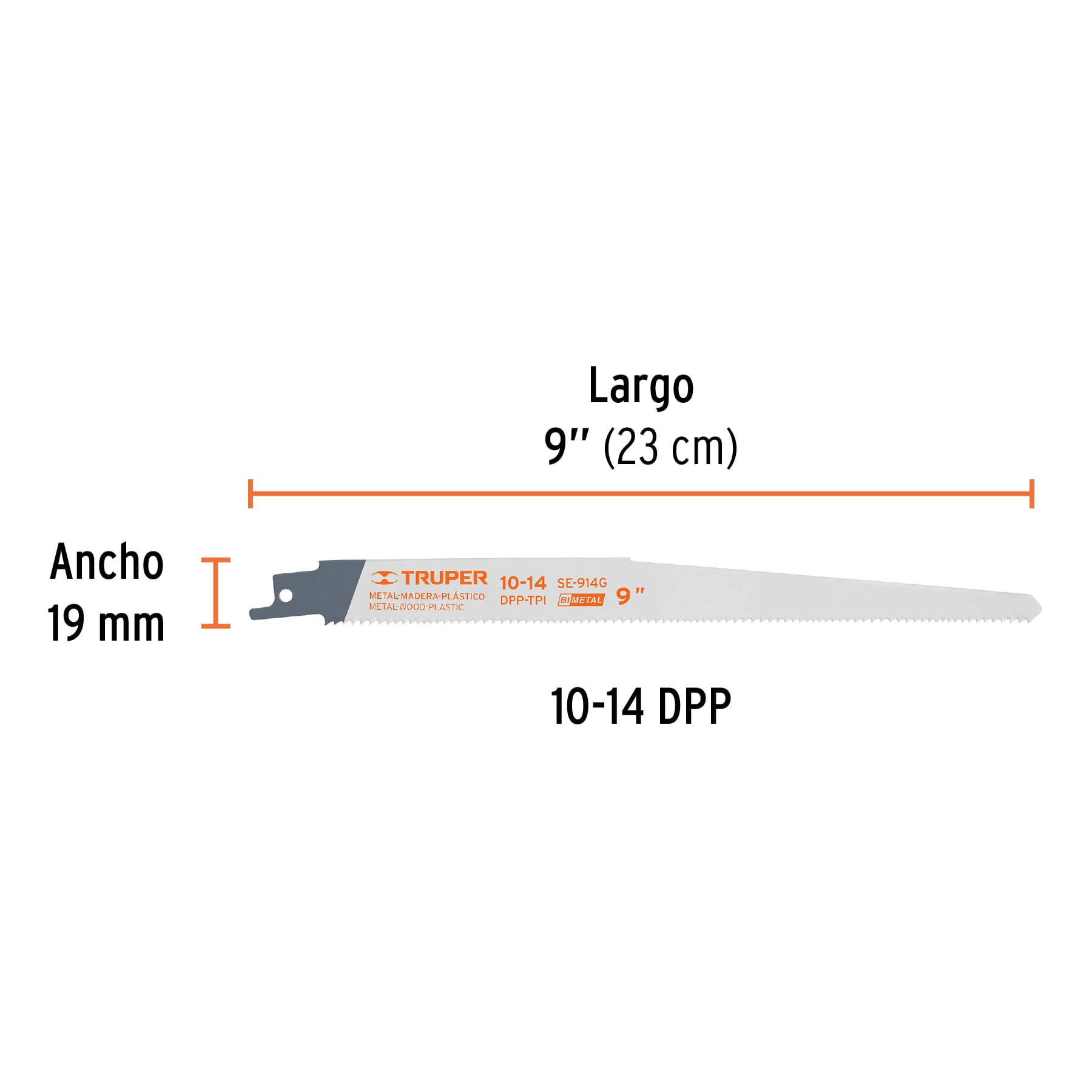 Blíster con 2 seguetas sierra sable 9" 10-14 DPP uso general