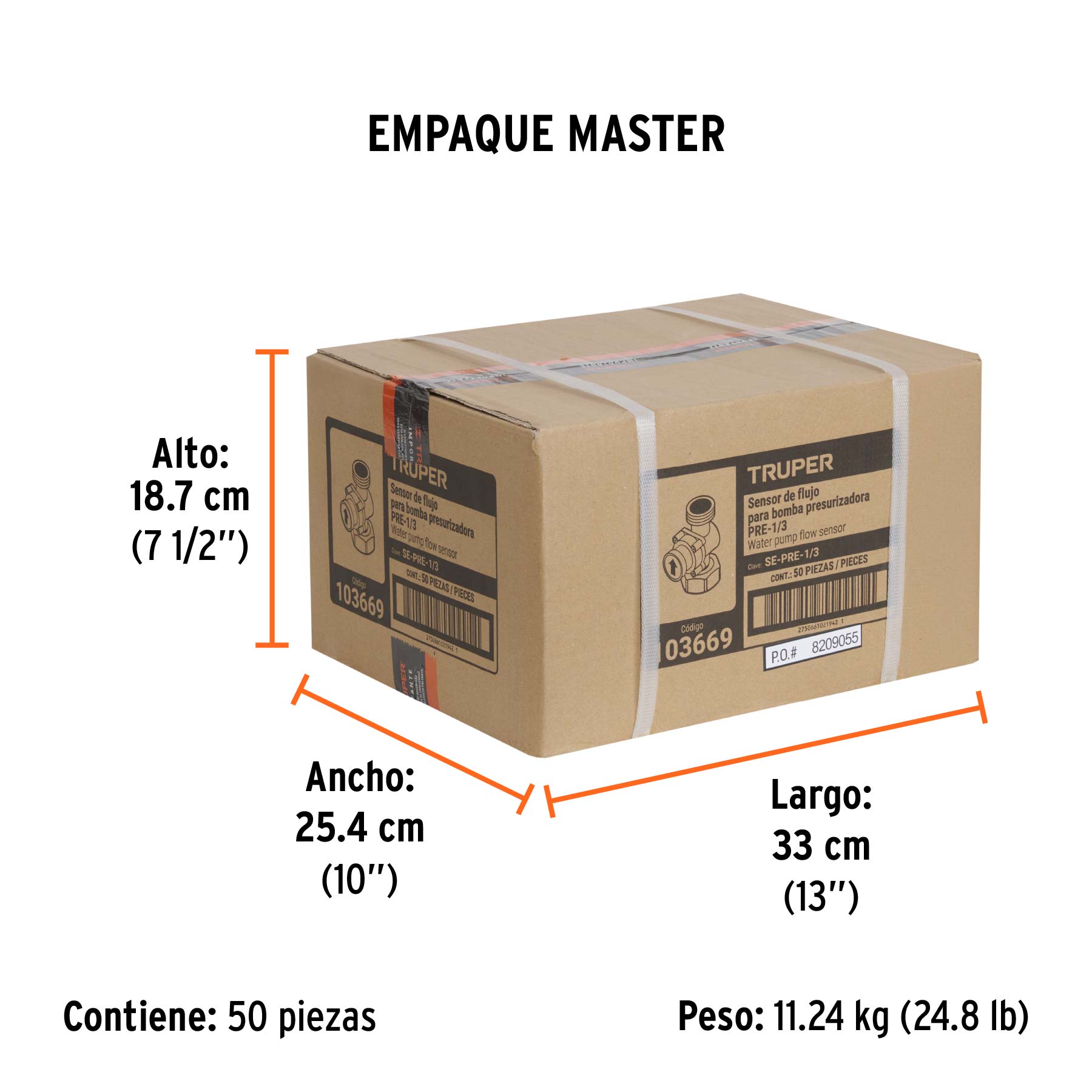 Sensor de flujo, repuesto para bomba presurizadora PRE-1/3 - Empaque