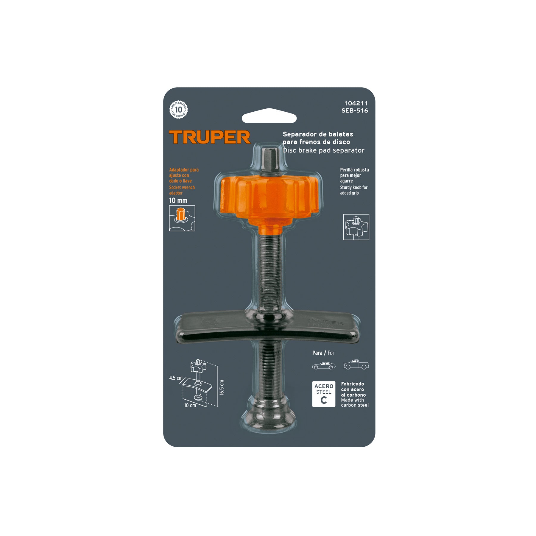 Separador de balatas para frenos de disco, TRUPER