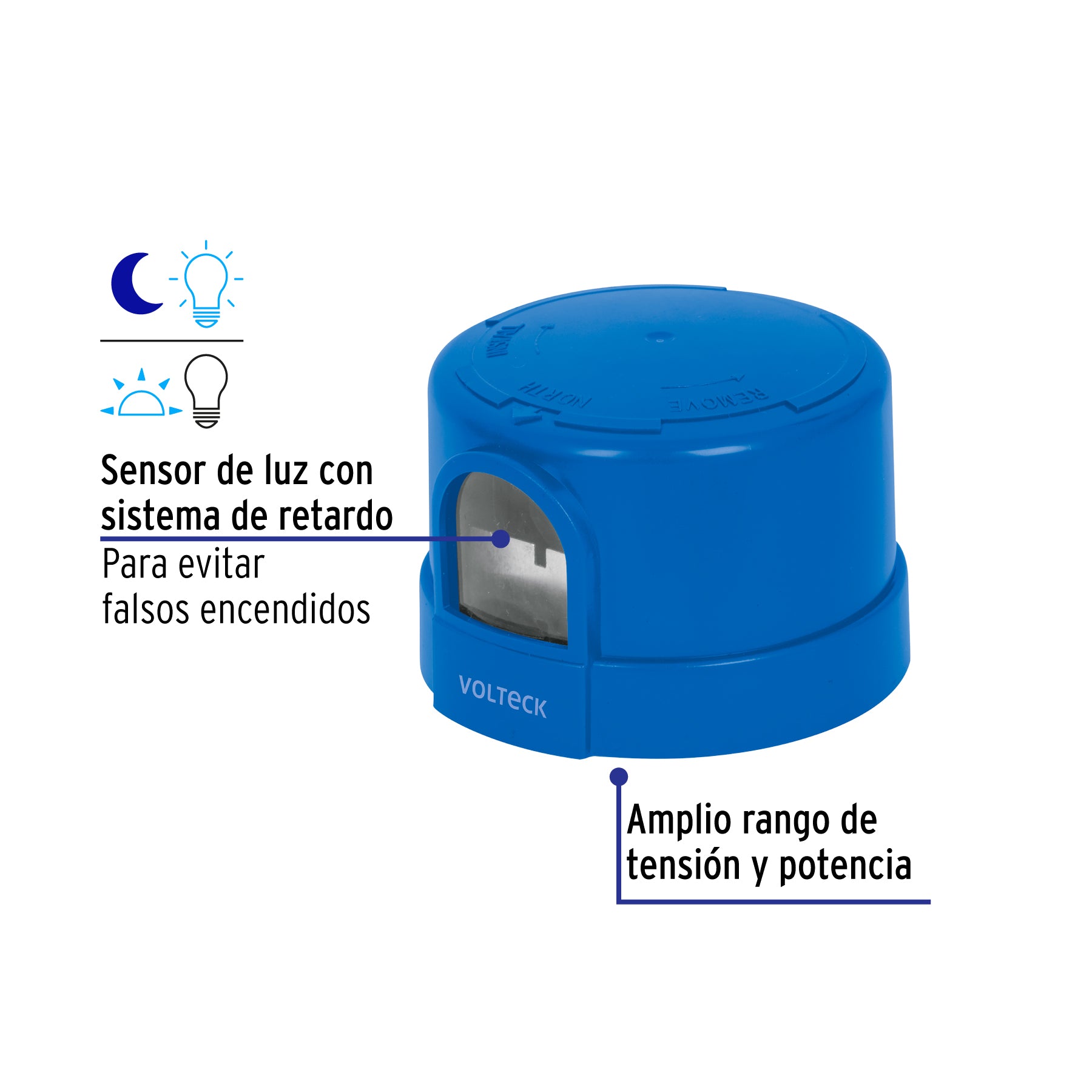 Fotocelda montaje de 1/2 vuelta, tensión 127 - 220 V