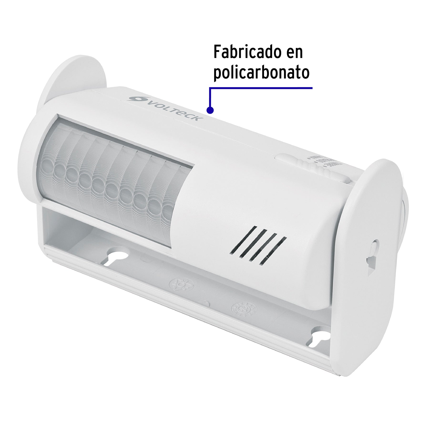 Sensor de movimiento con alarma y timbre, VOLTECK