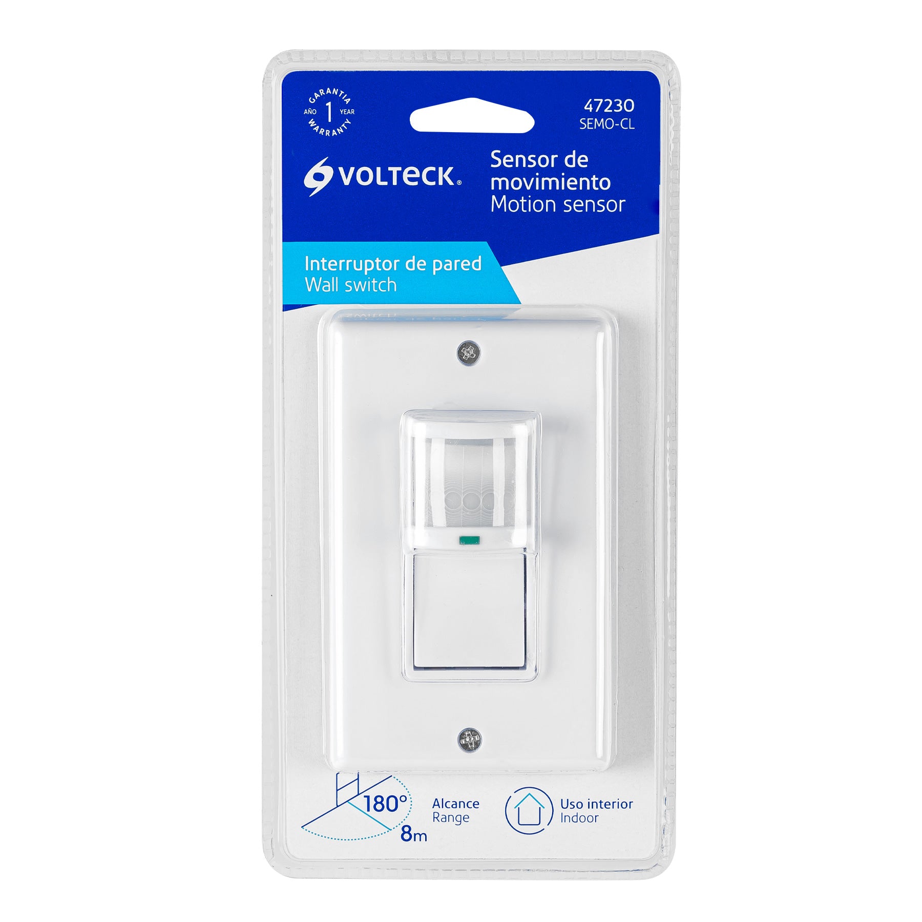 Sensor de movimiento con interruptor de pared, VOLTECK