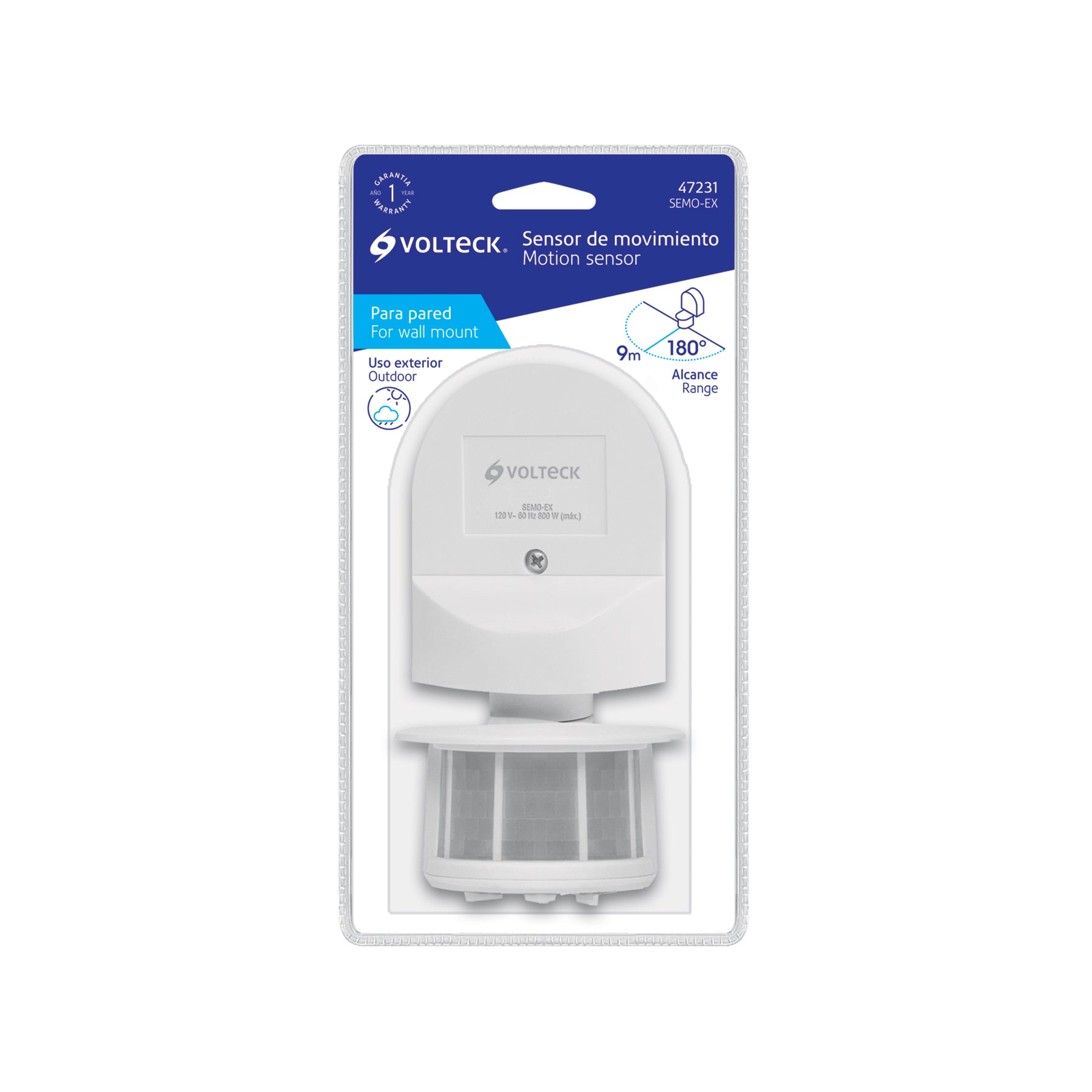 Sensor de movimiento para exterior, VOLTECK