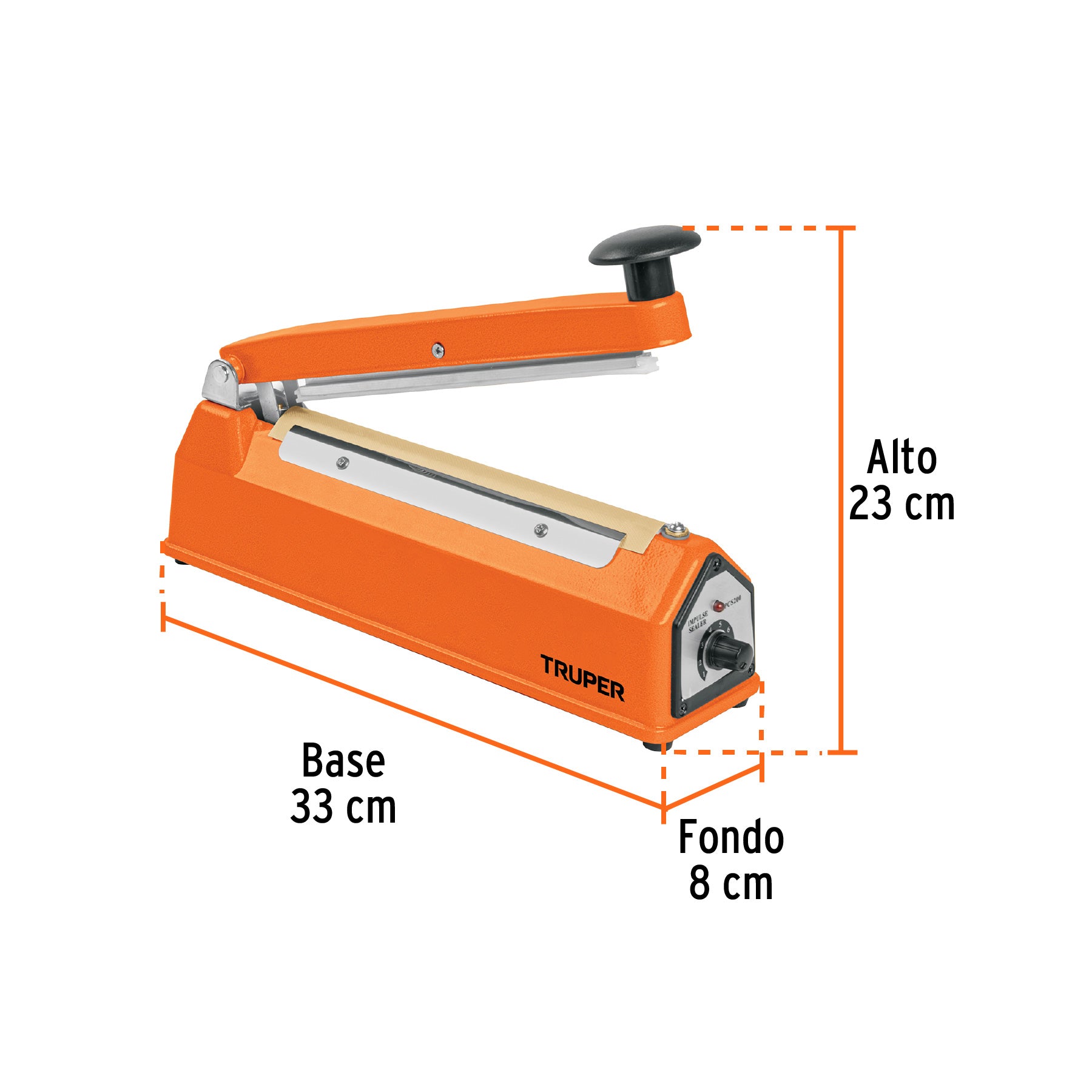 Selladora térmica 20 cm, 300 W, TRUPER