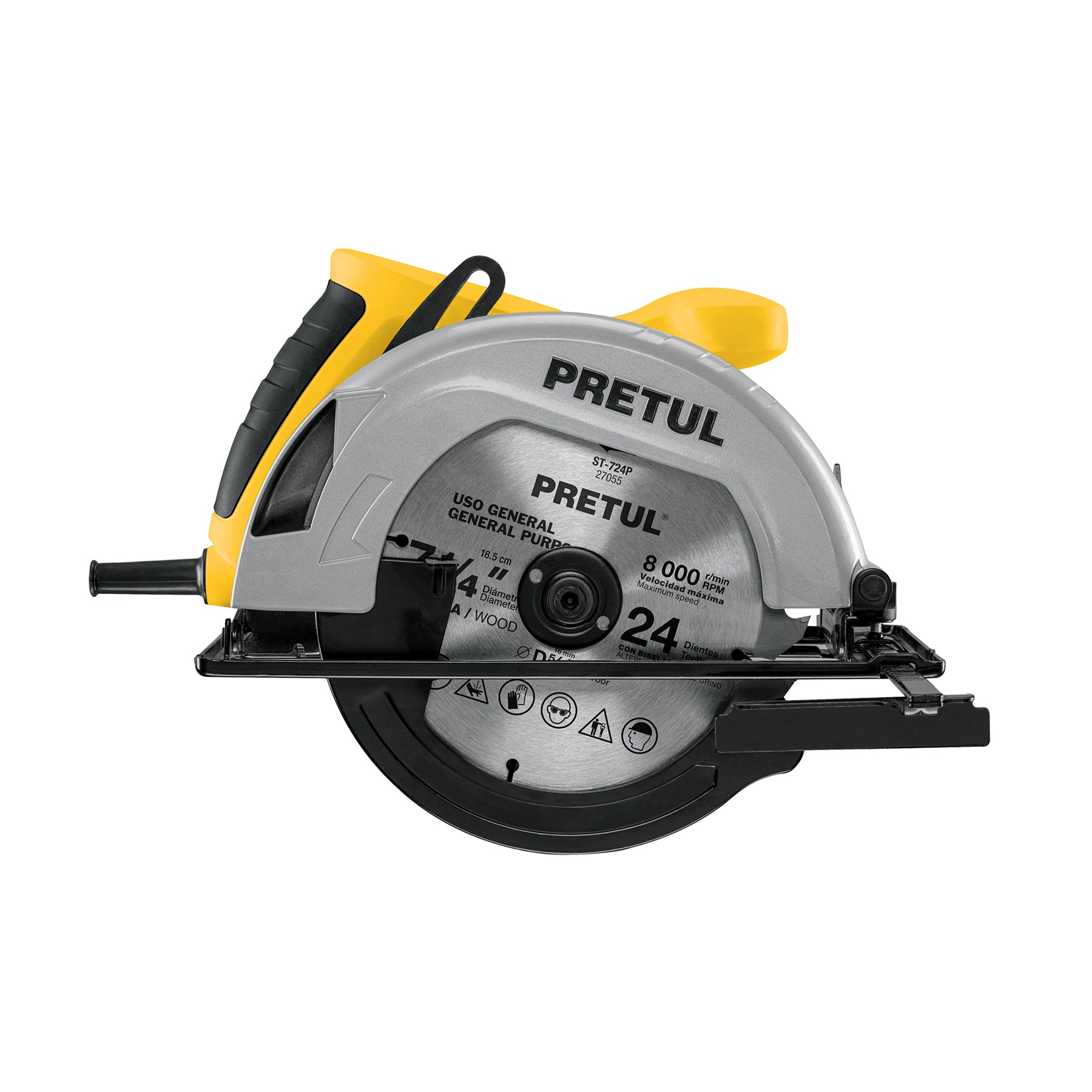 Sierra circular 7-1/4", 1200W, PRETUL
