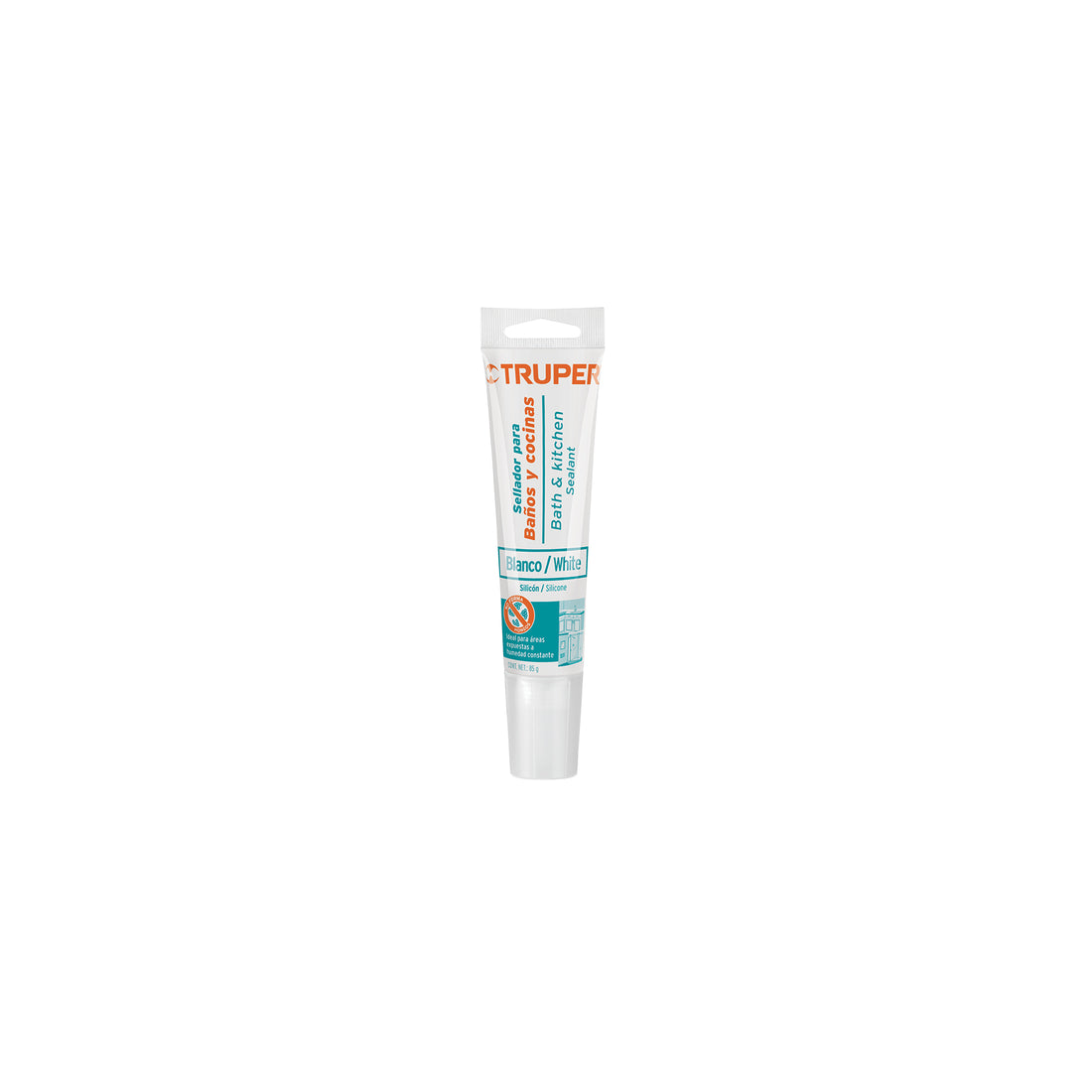 Sellador blanco para baños y cocinas, 85 g, TRUPER
