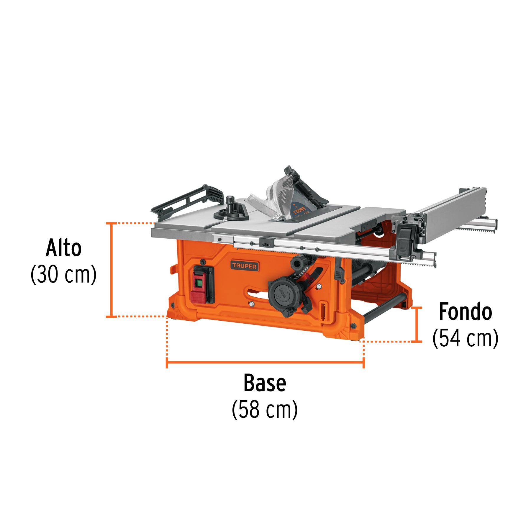 Sierra de mesa 10", 2-1/2 HP (1900 W), TRUPER