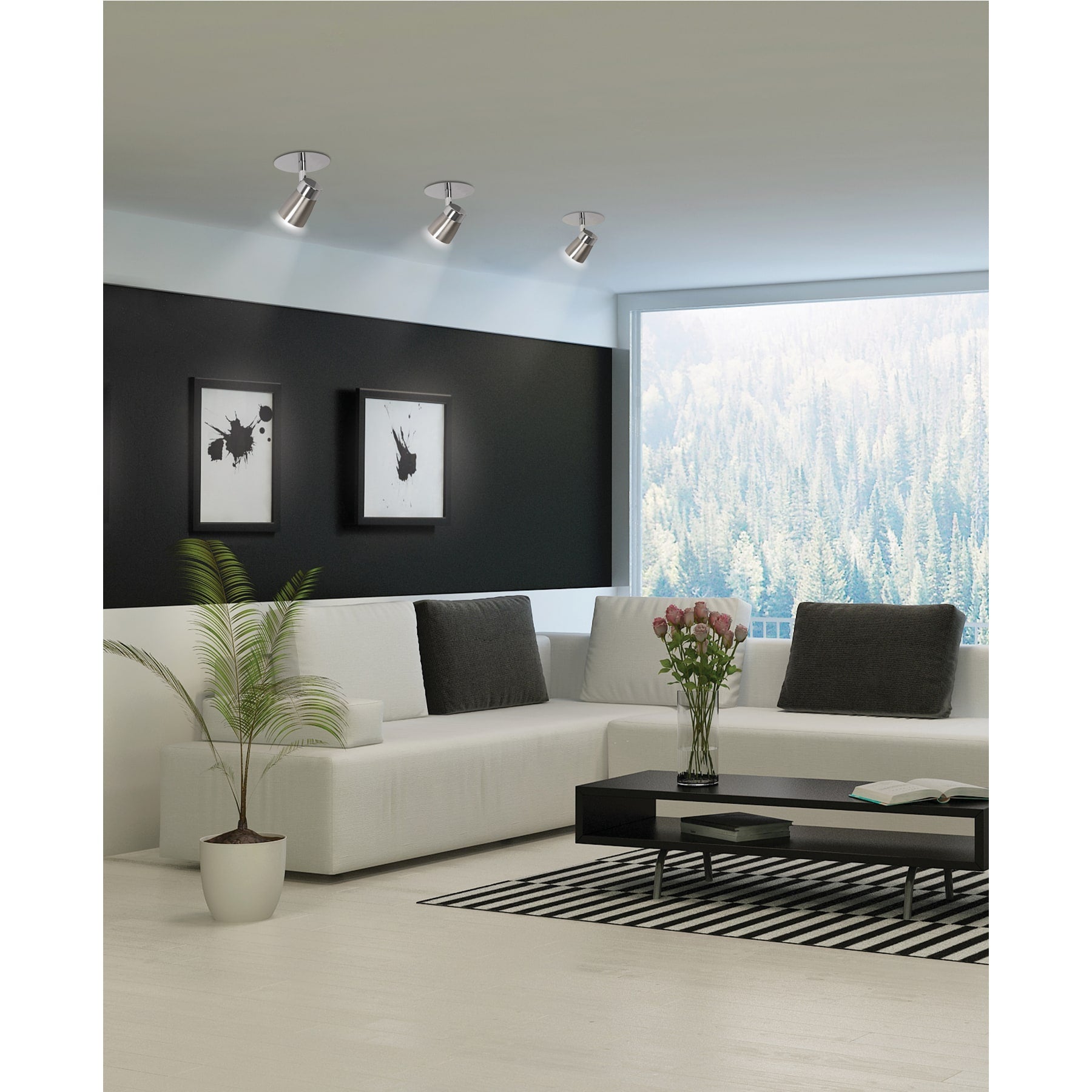 Luminario de sobreponer con 1 spot base GU10, VOLTECK