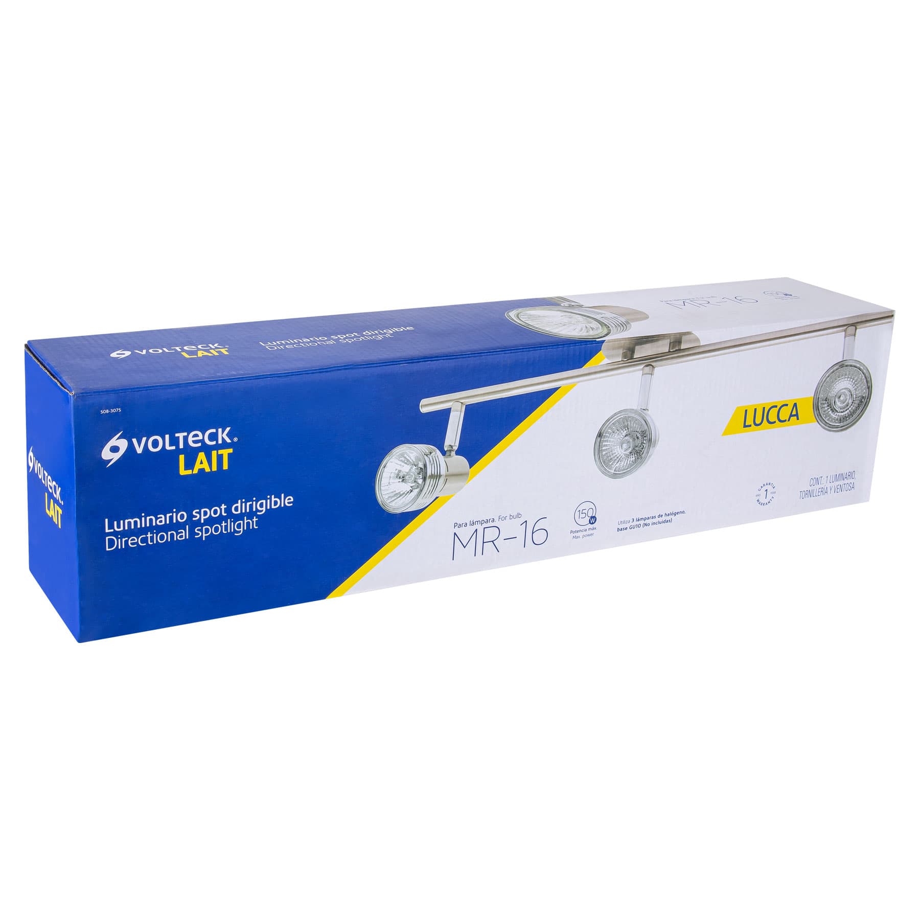 Luminario de sobreponer con 3 spots base GU10, VOLTECK